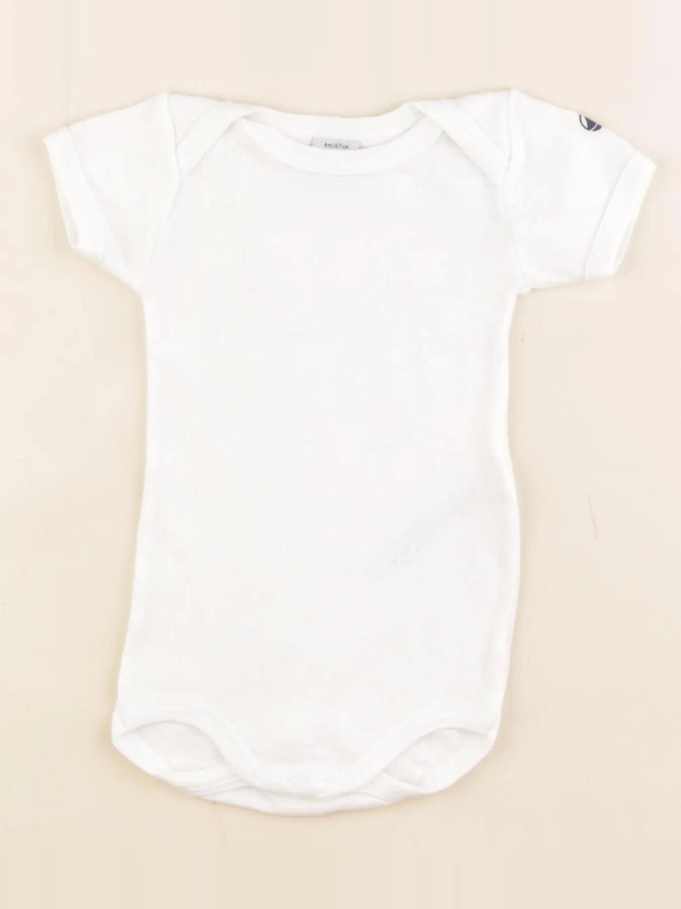 Petit Bateau - body blanc - 6 mois