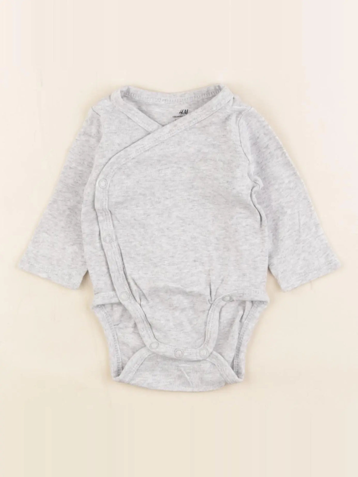 H&M - body gris - 1/2 mois