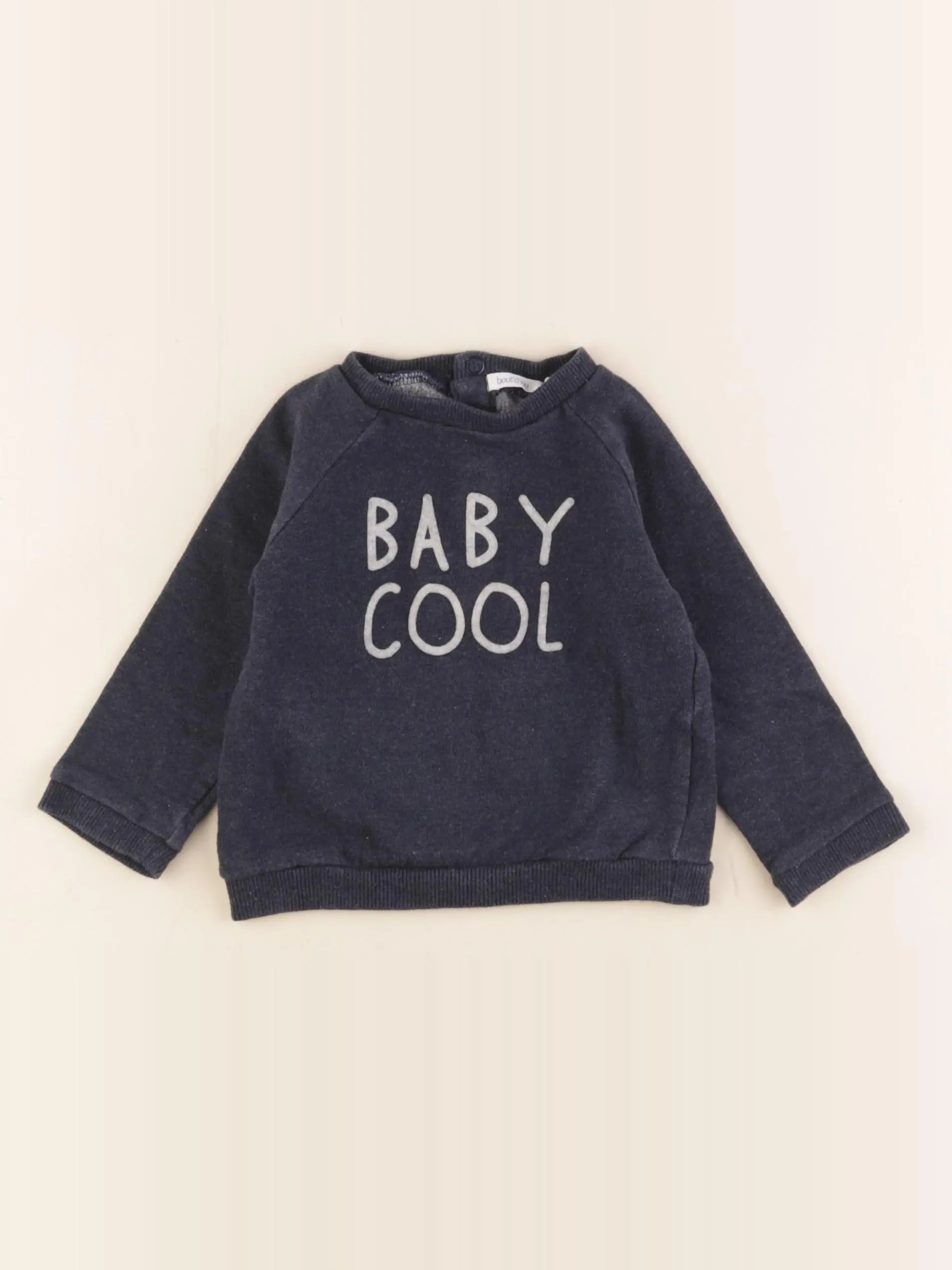 Boutchou - sweat bleu - 12 mois