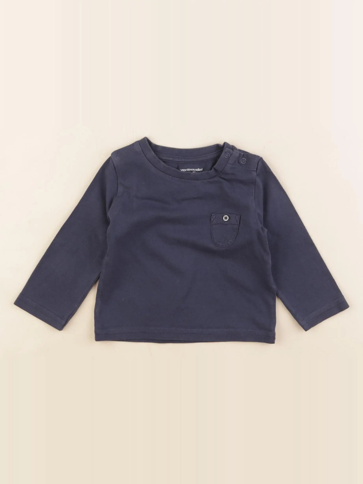 Vertbaudet - tee-shirt bleu - 6 mois