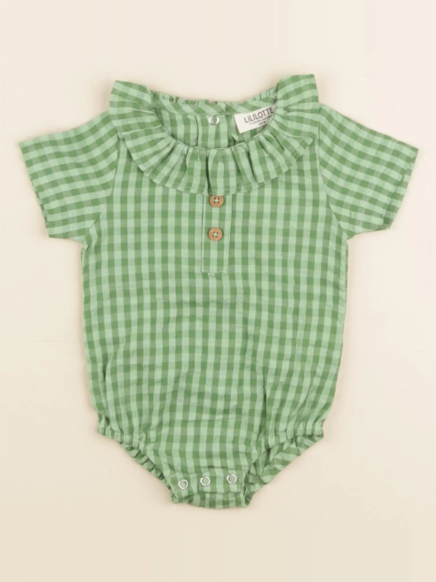 Combinaison CAMILLE, vichy vert