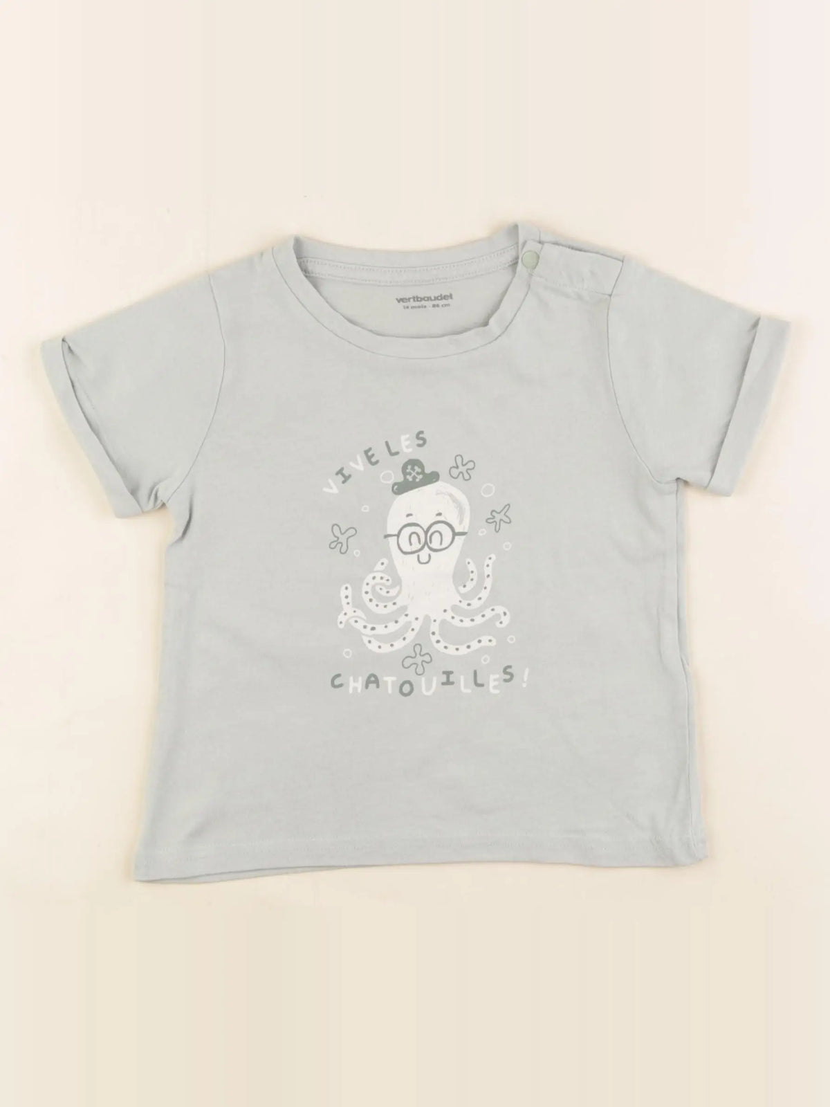 Vertbaudet - tee-shirt vert - 24 mois