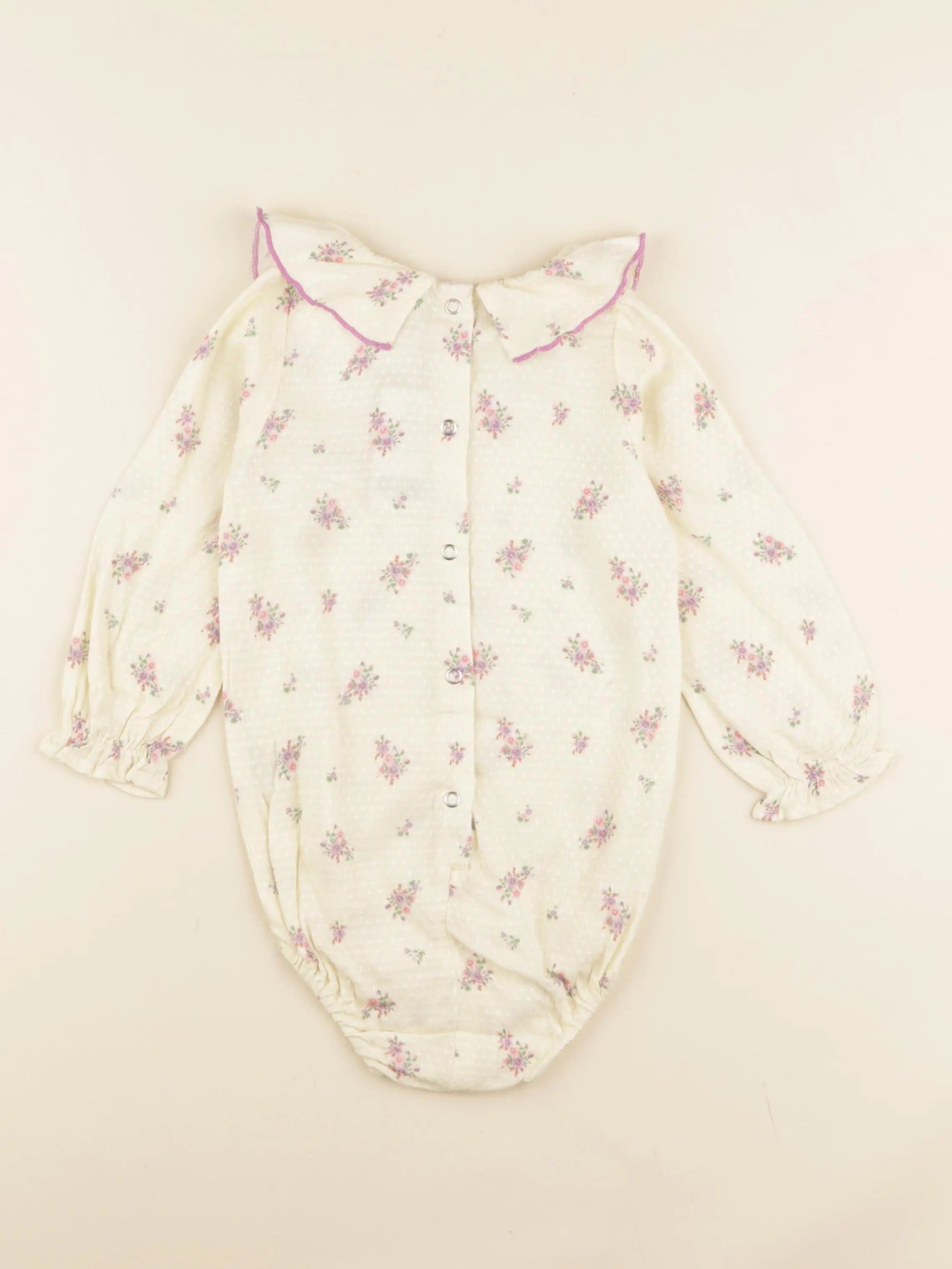 Combinaison CASTILLE imprimés bouquets beige