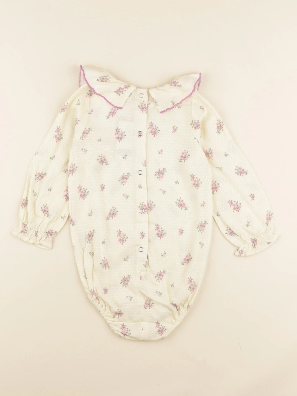 Combinaison CASTILLE imprimés bouquets beige