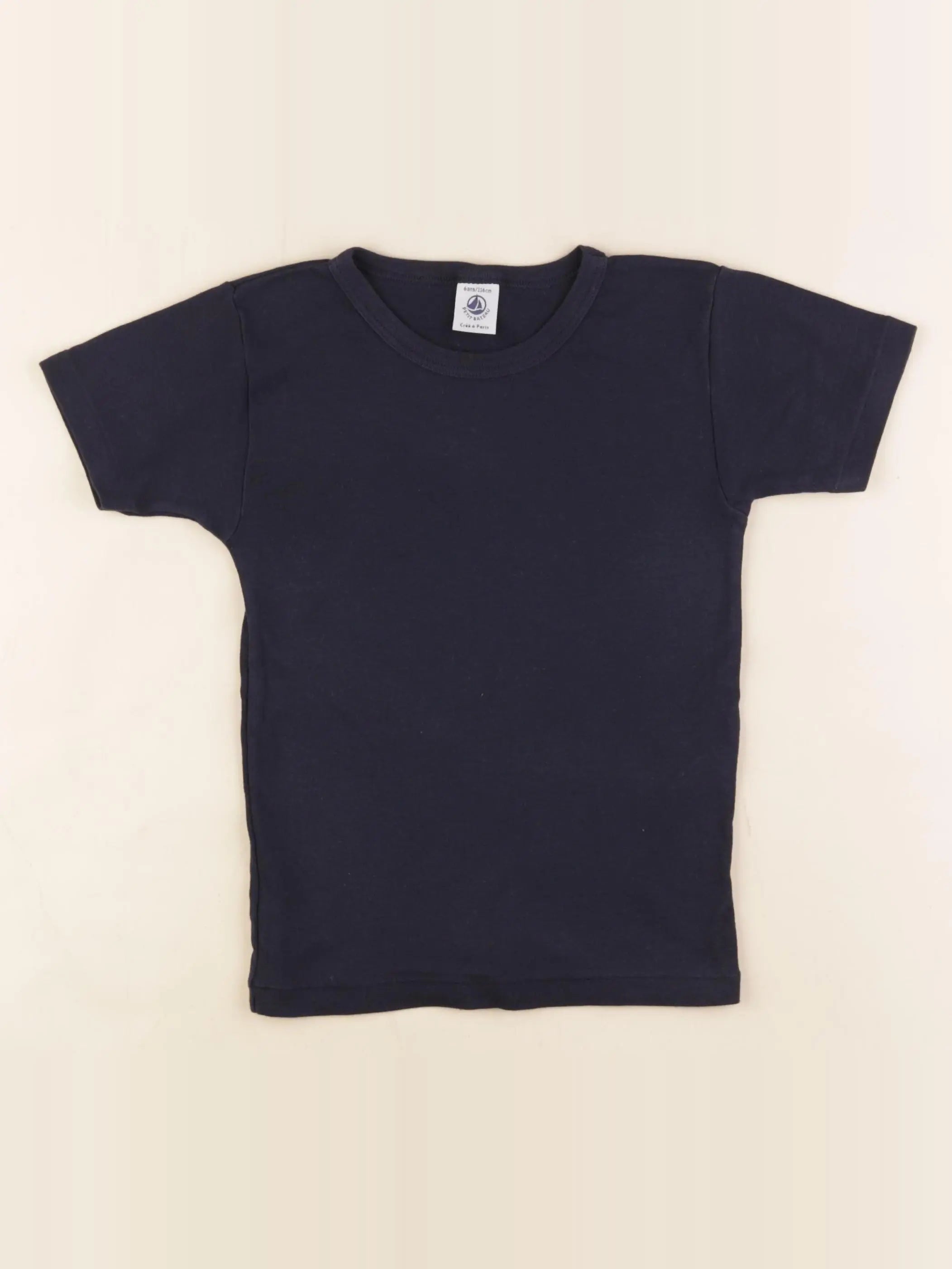 Petit Bateau - maillot de corps bleu - 6 ans