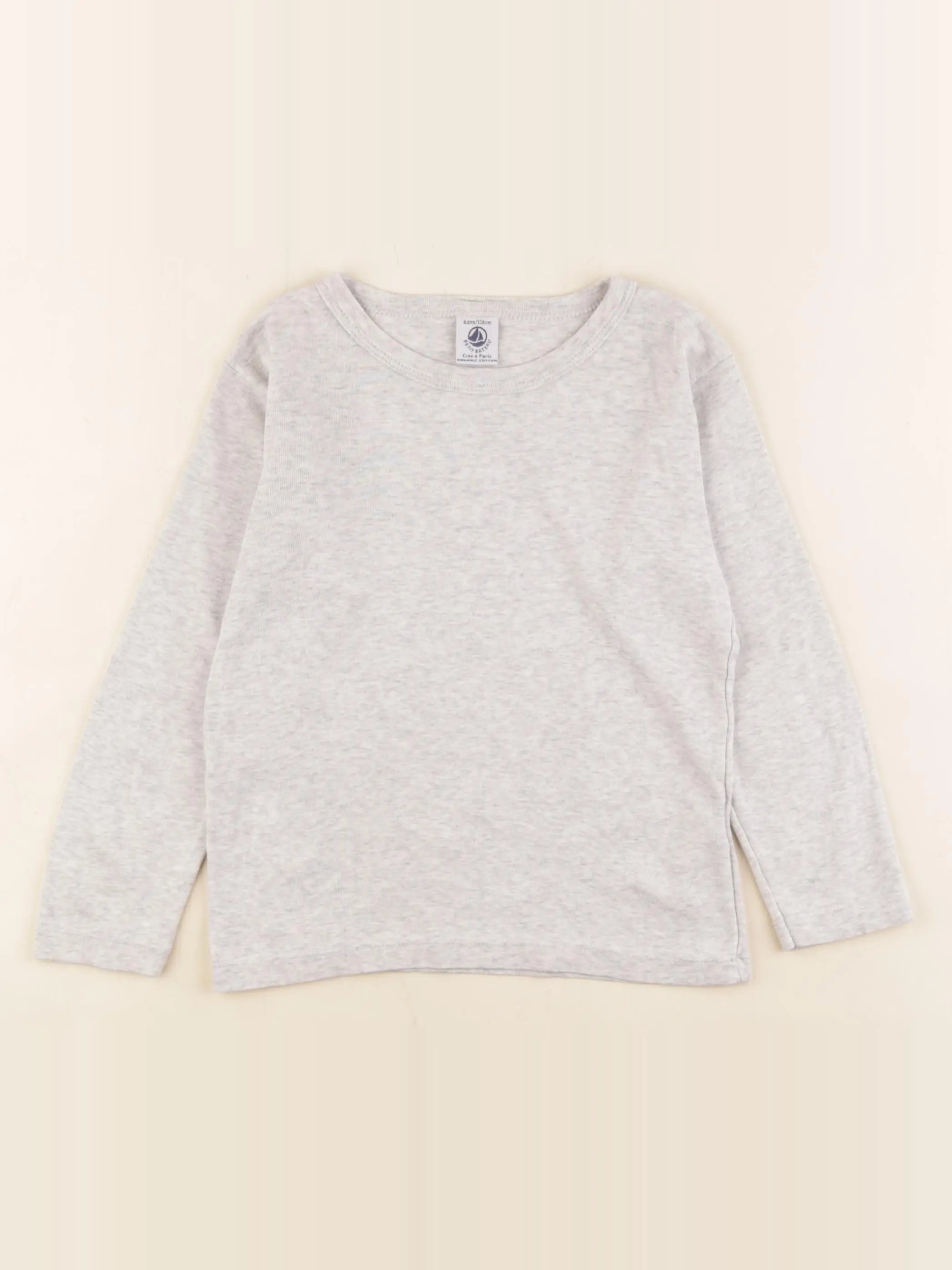 Petit Bateau - maillot de corps gris - 6 ans