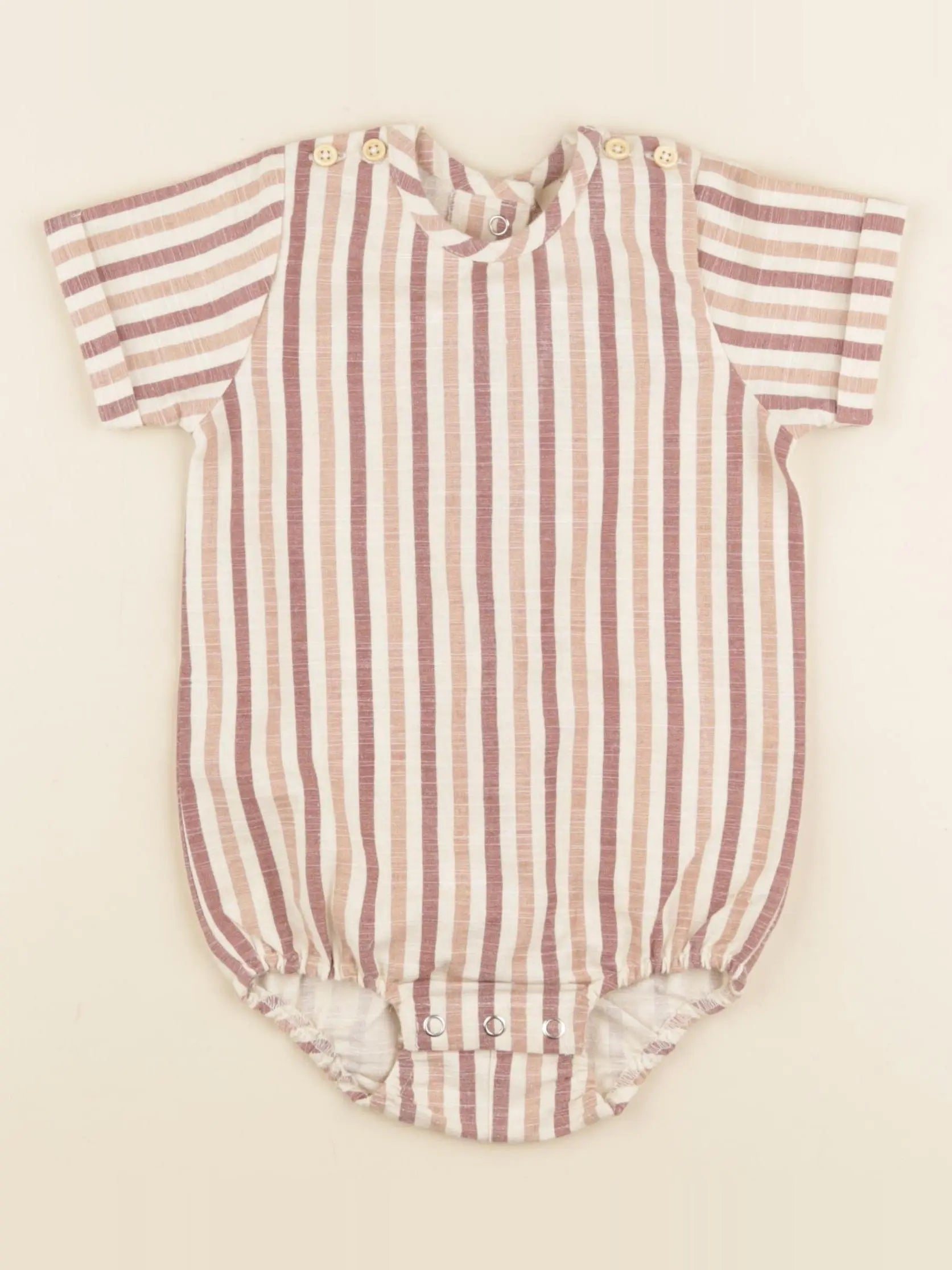 Combinaison ADRIEN rayé rose