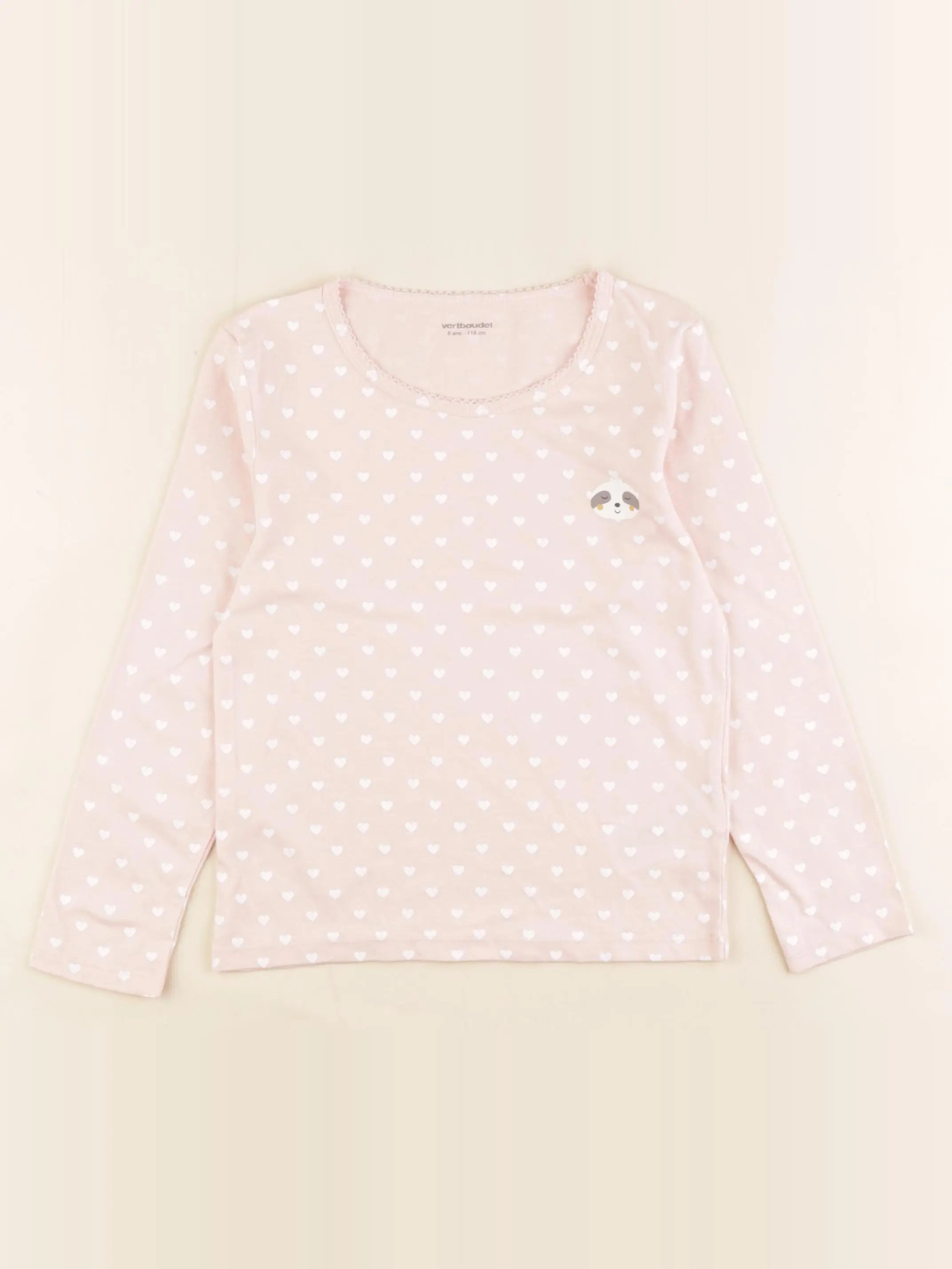 Vertbaudet - maillot de corps rose - 6 ans