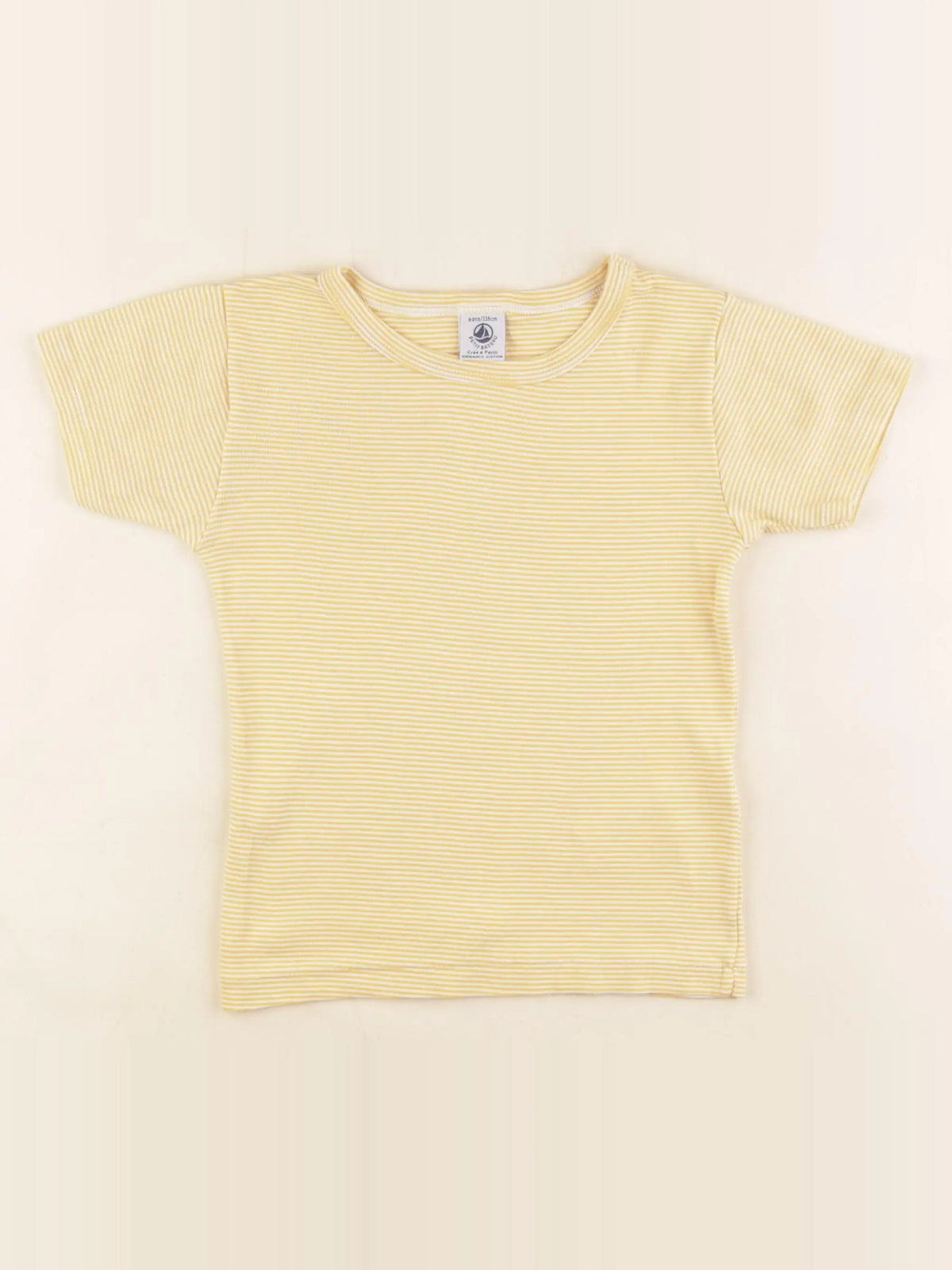 Petit Bateau - maillot de corps jaune - 6 ans