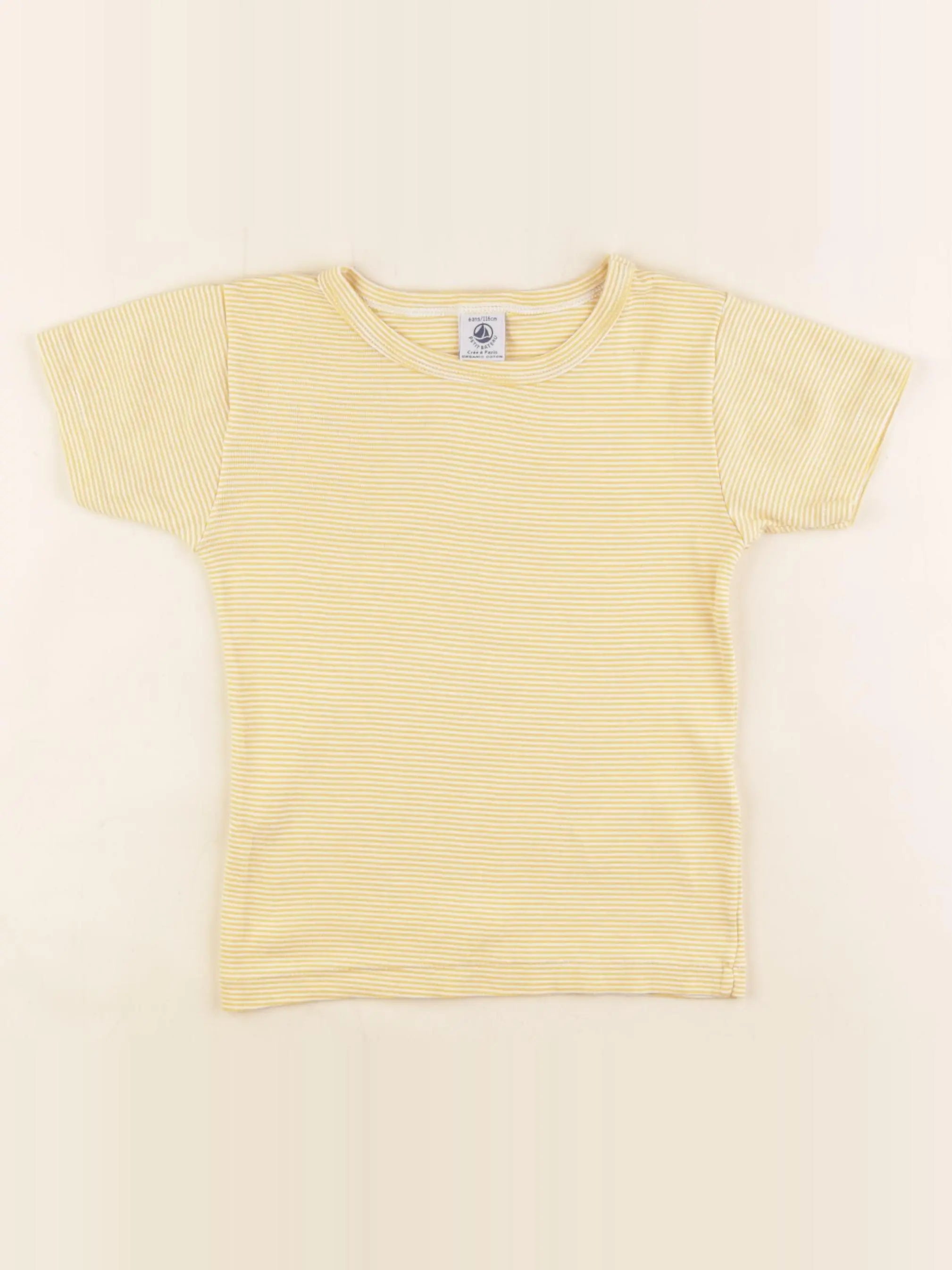 Petit Bateau - maillot de corps jaune - 6 ans
