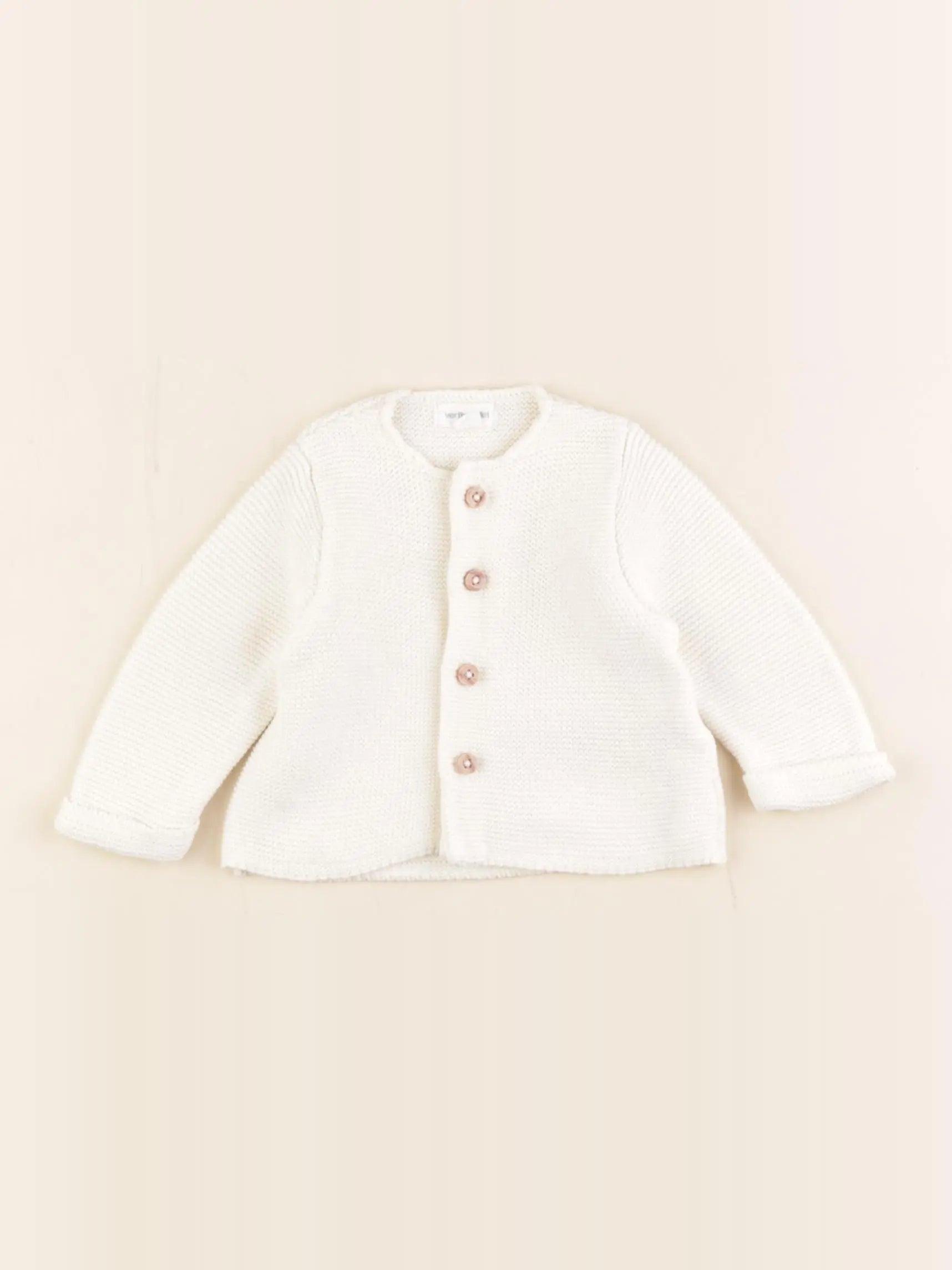 Vertbaudet - gilet blanc - 1 mois