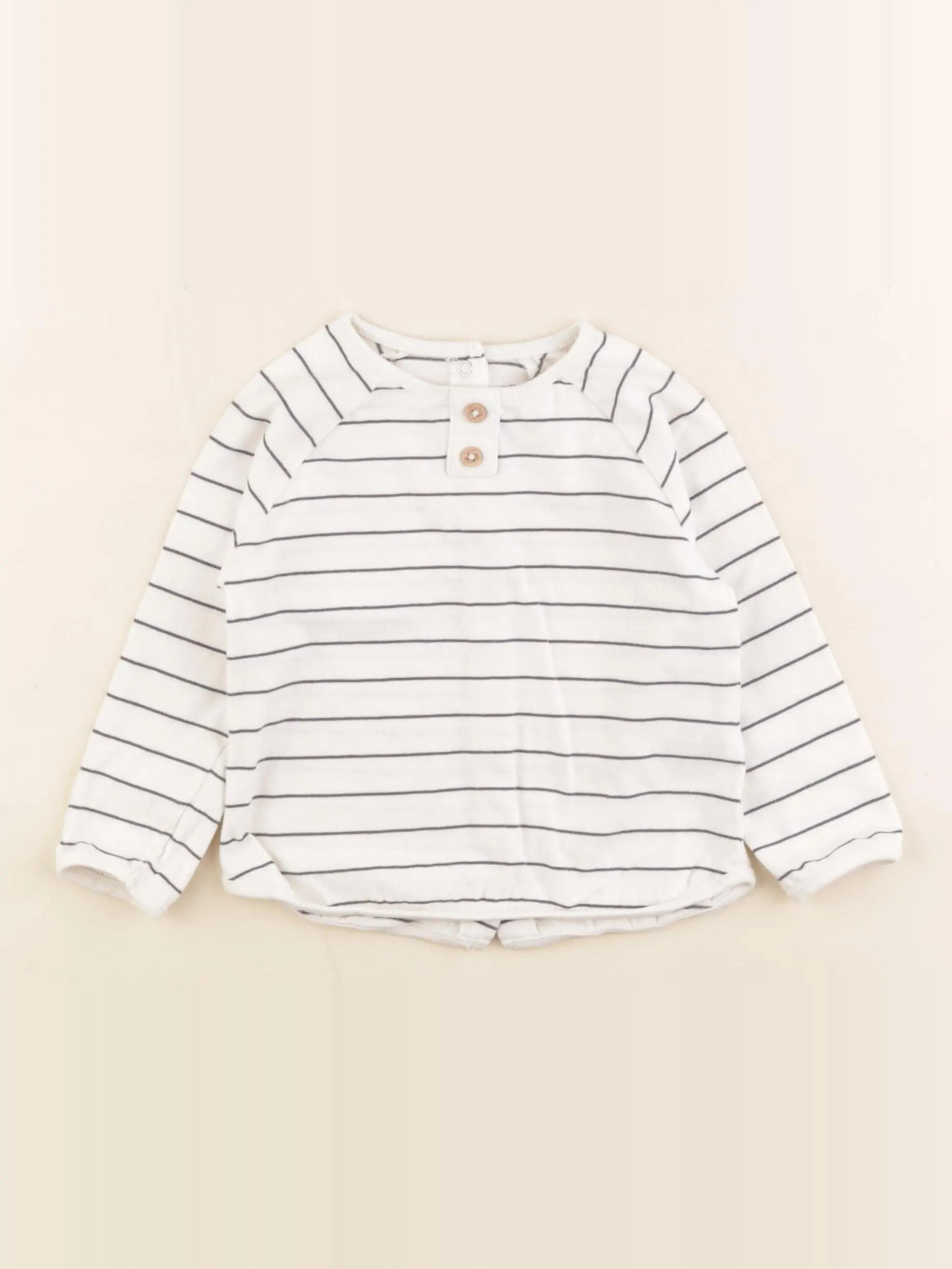 Vertbaudet - tee-shirt blanc, bleu - 18 mois