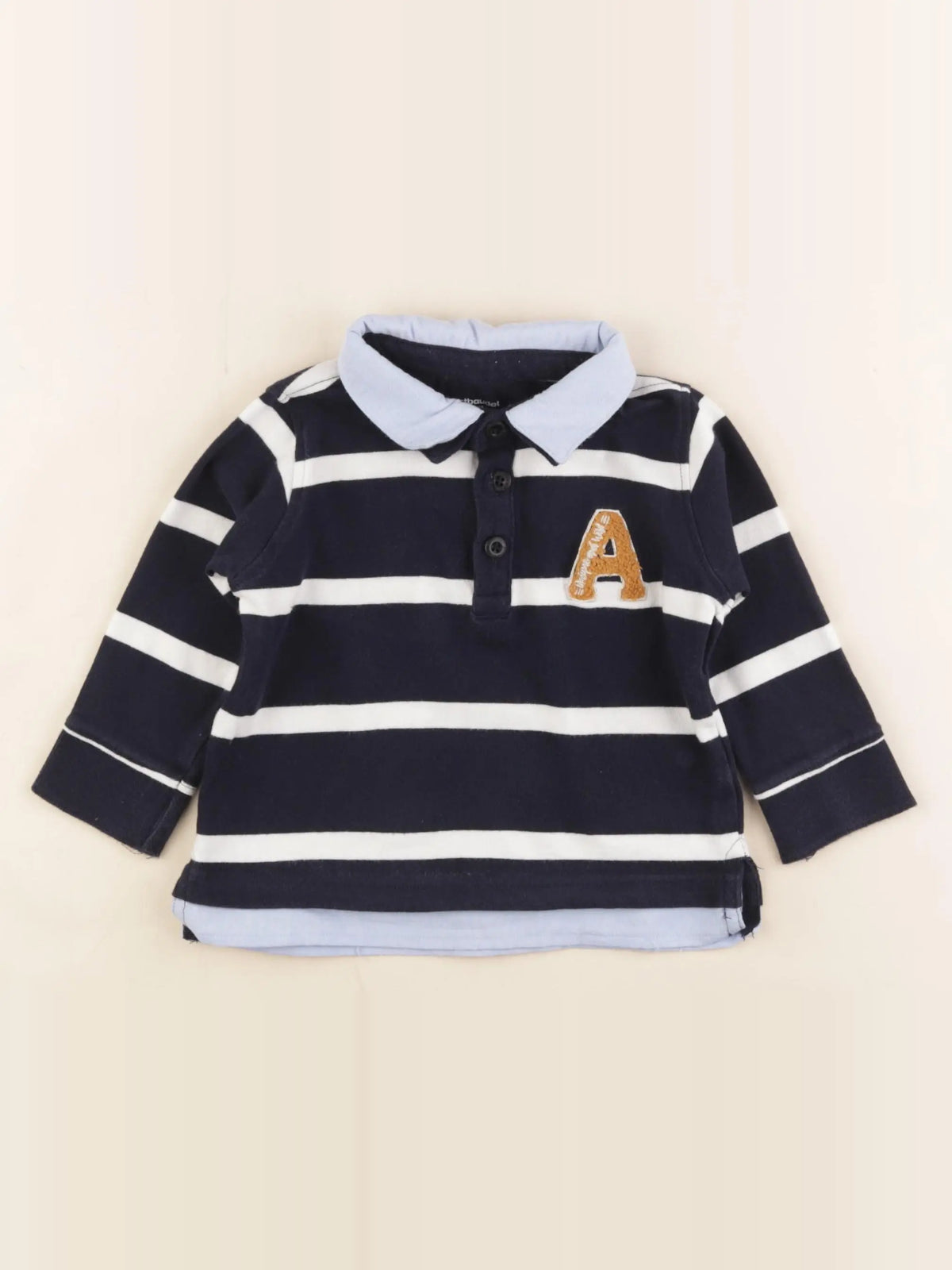 Vertbaudet - polo bleu - 2 ans