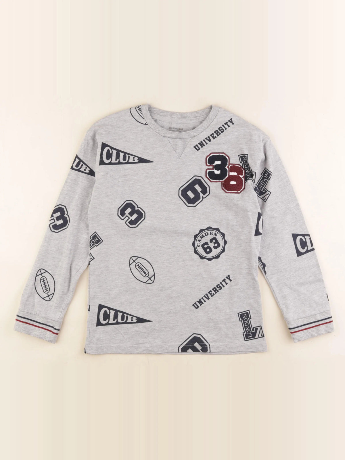 Vertbaudet - tee-shirt gris - 10 ans