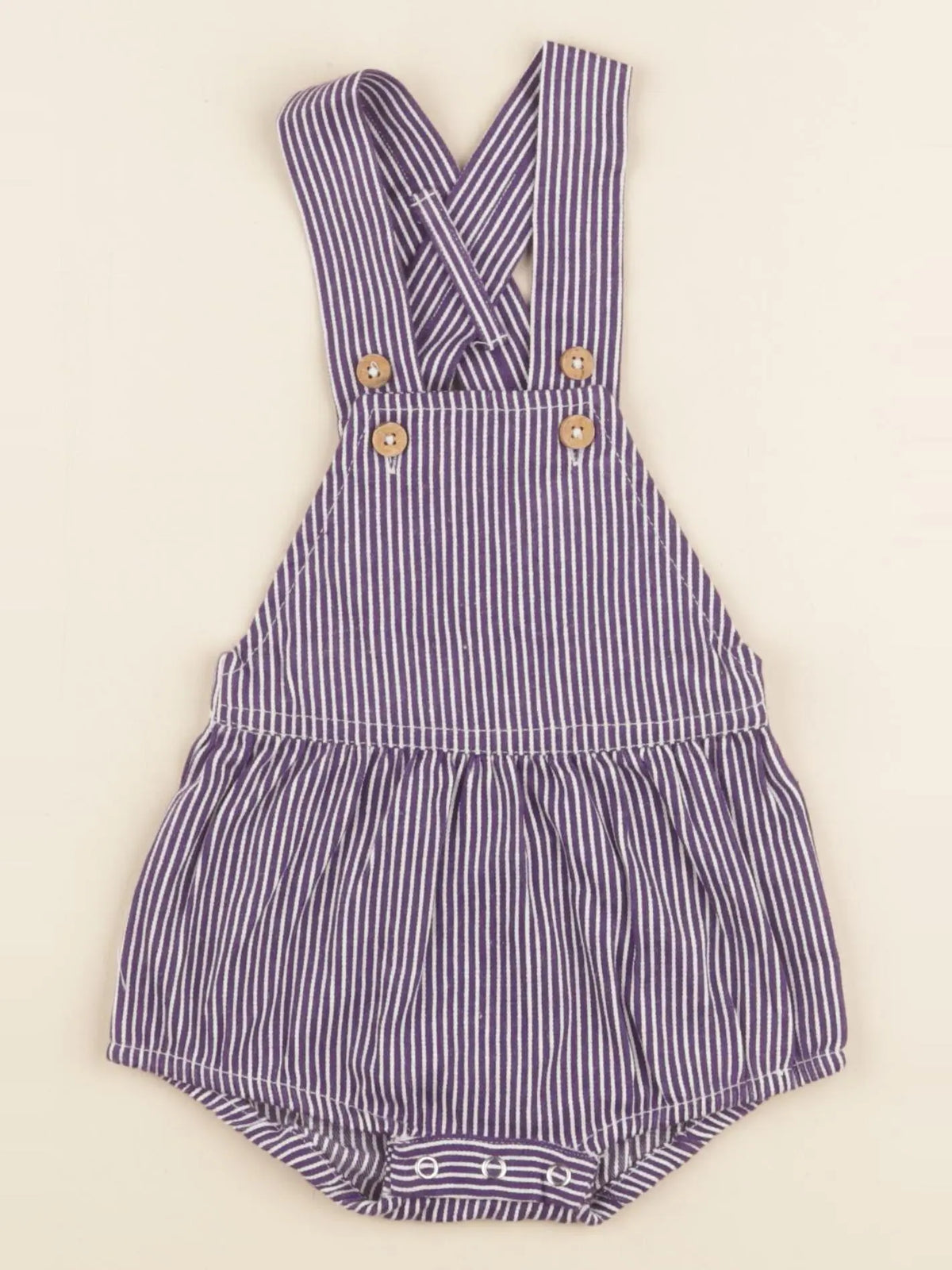 Salopette HECTOR rayé bleu, blanc