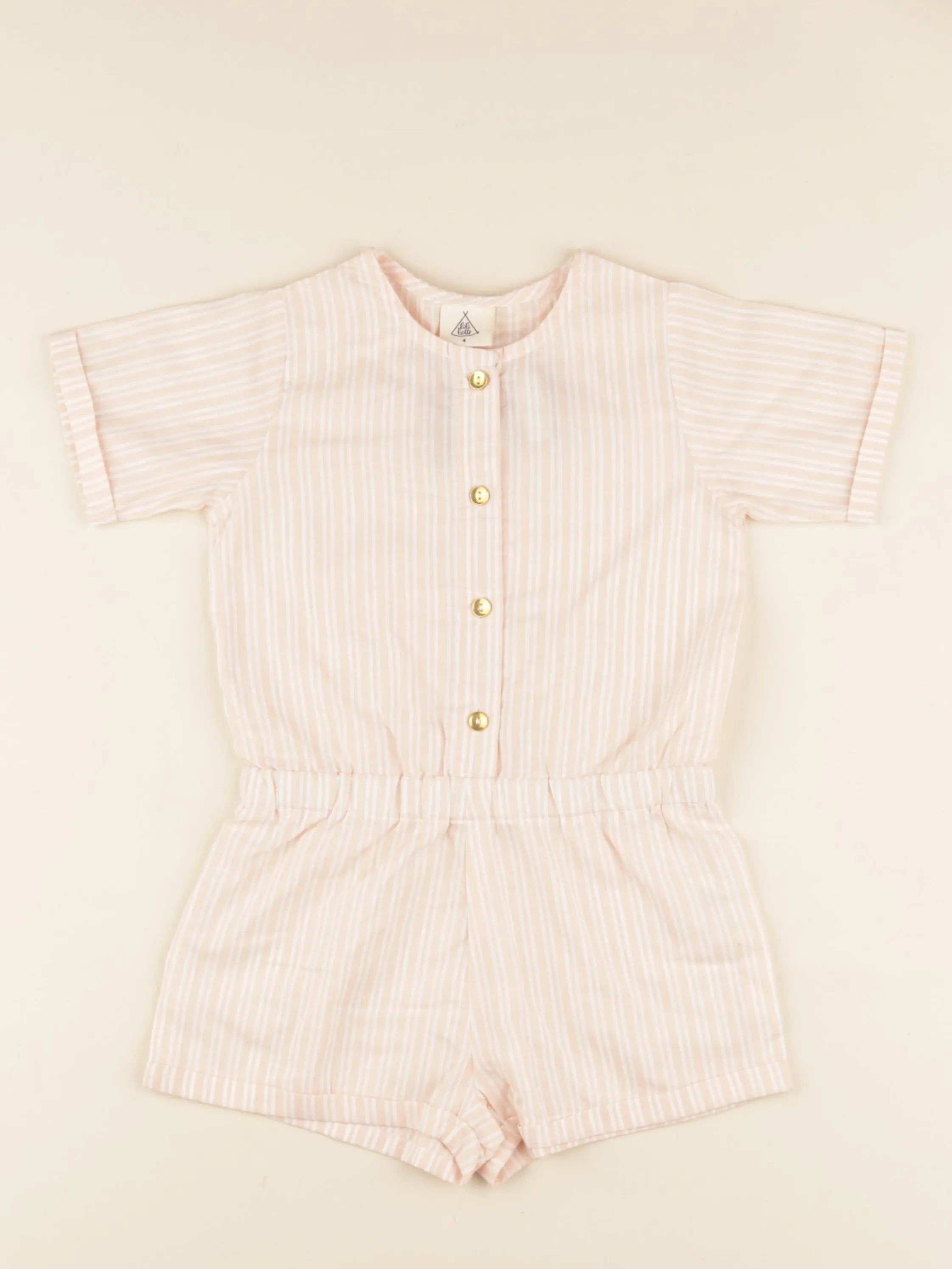 Combishort PIA rayé orange