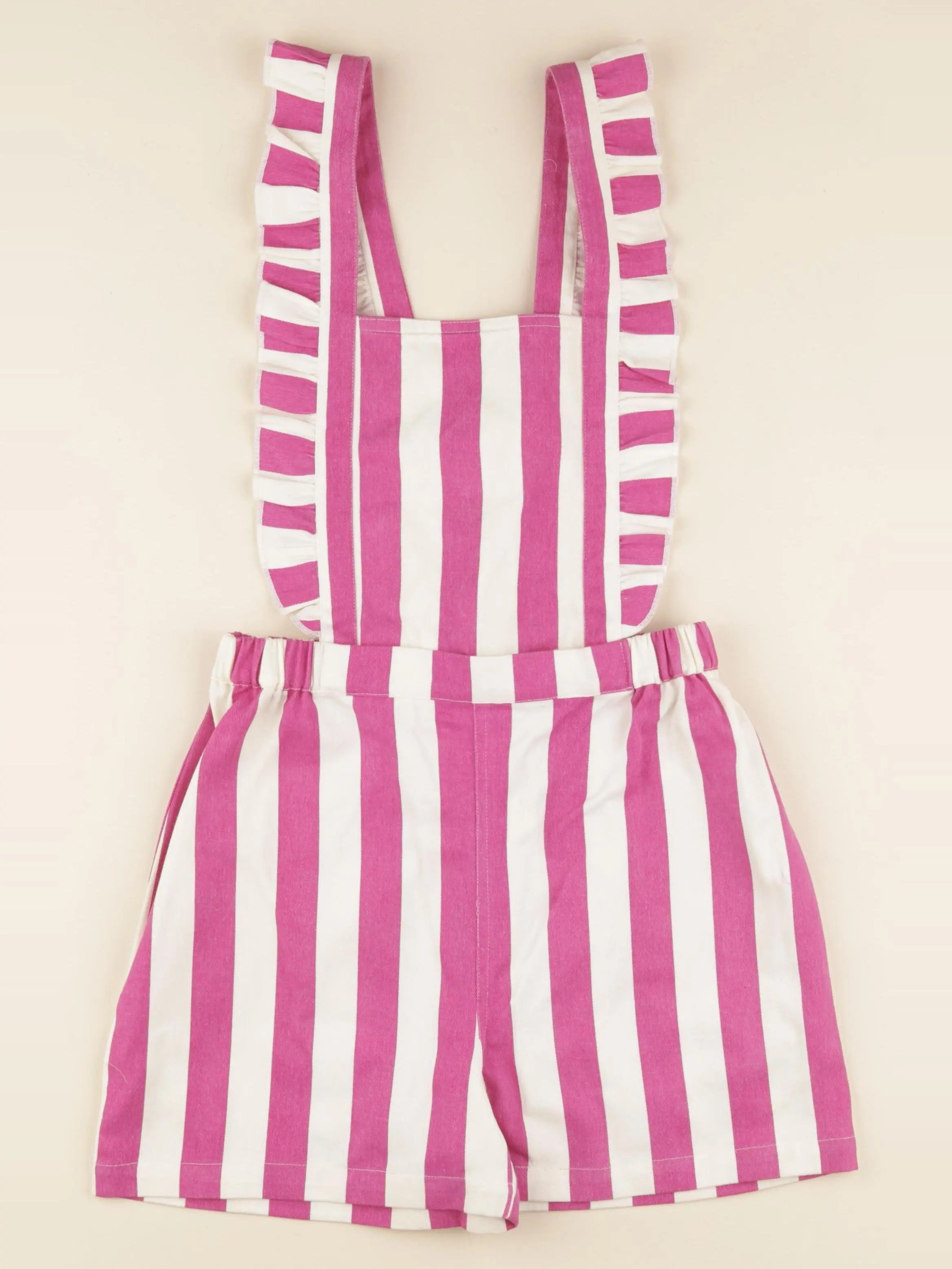 Combishort MARGARET rayé écru, rose