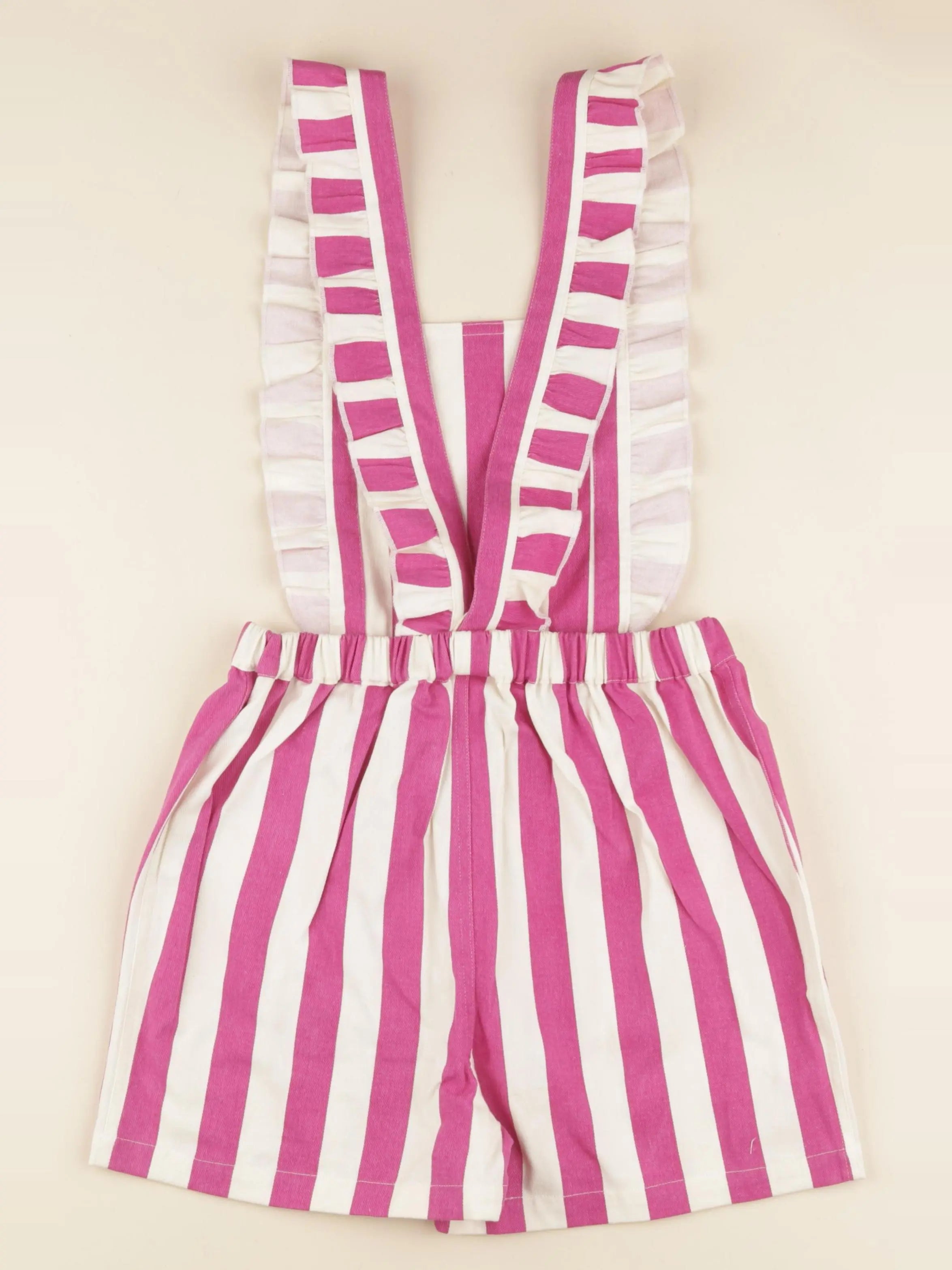 Combishort MARGARET rayé écru, rose