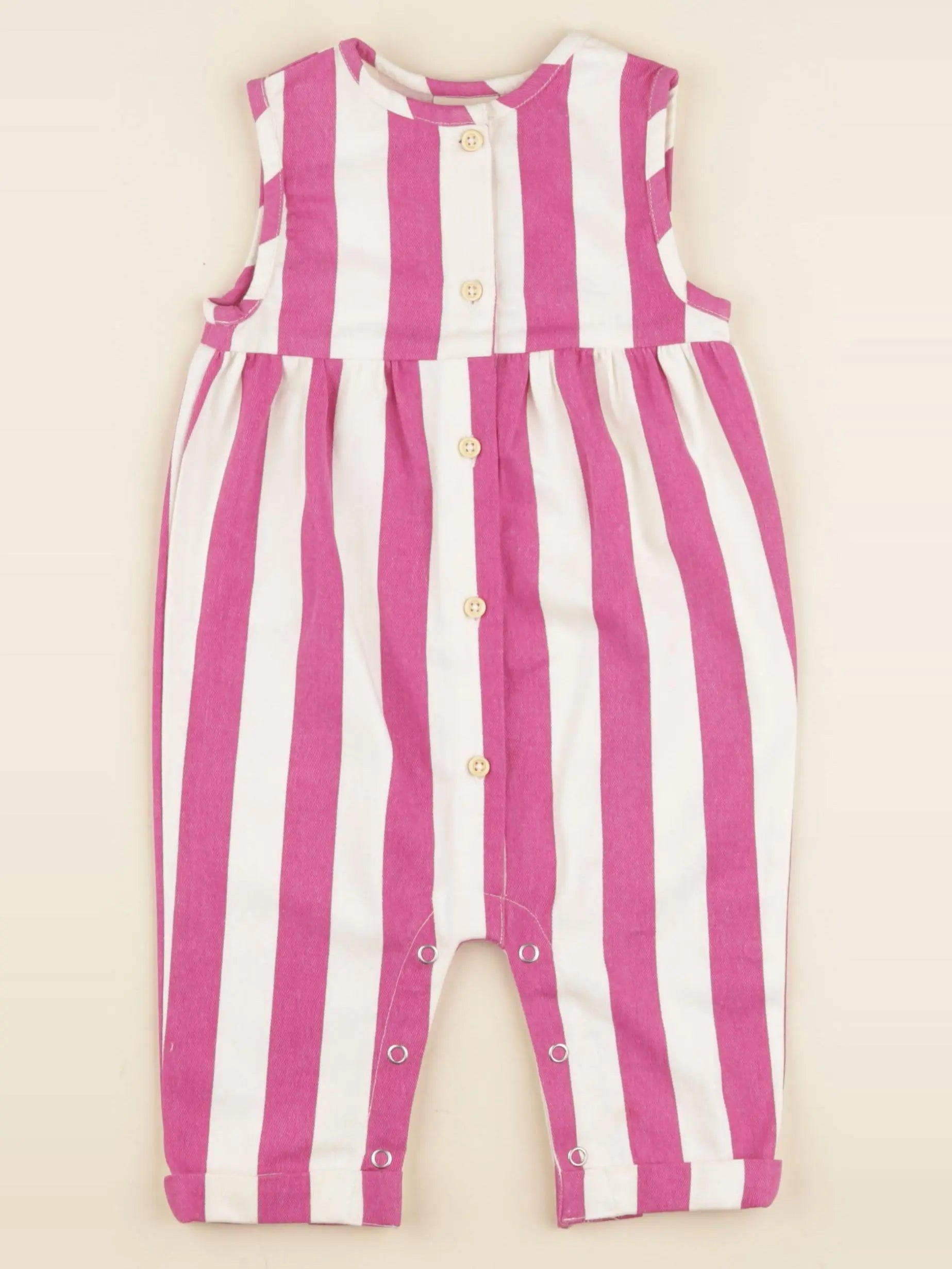 Combinaison GABRIEL rayé écru, rose