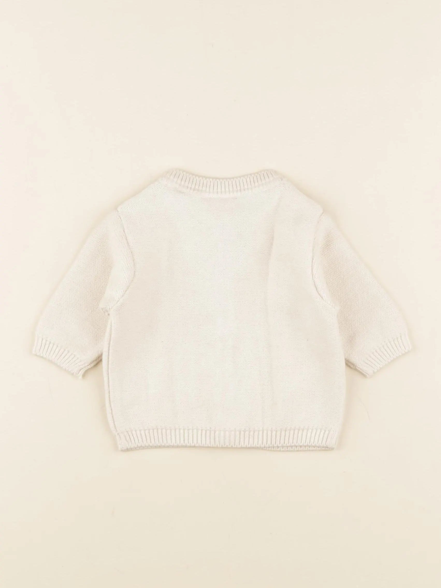 Gilet VICTOIRE tricot blanc cassé