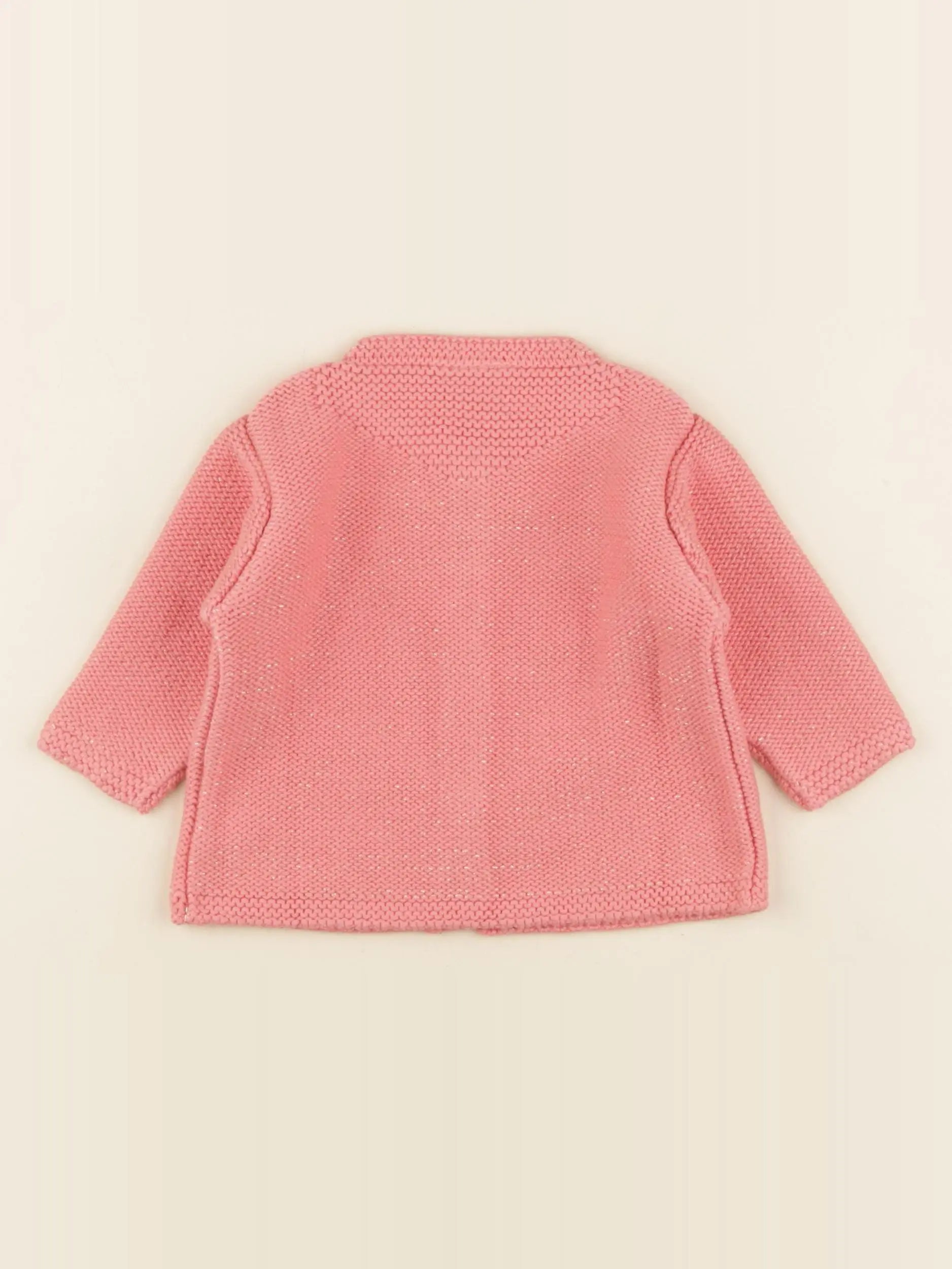 Gilet VICTOIRE peony lurex- 6/9 mois