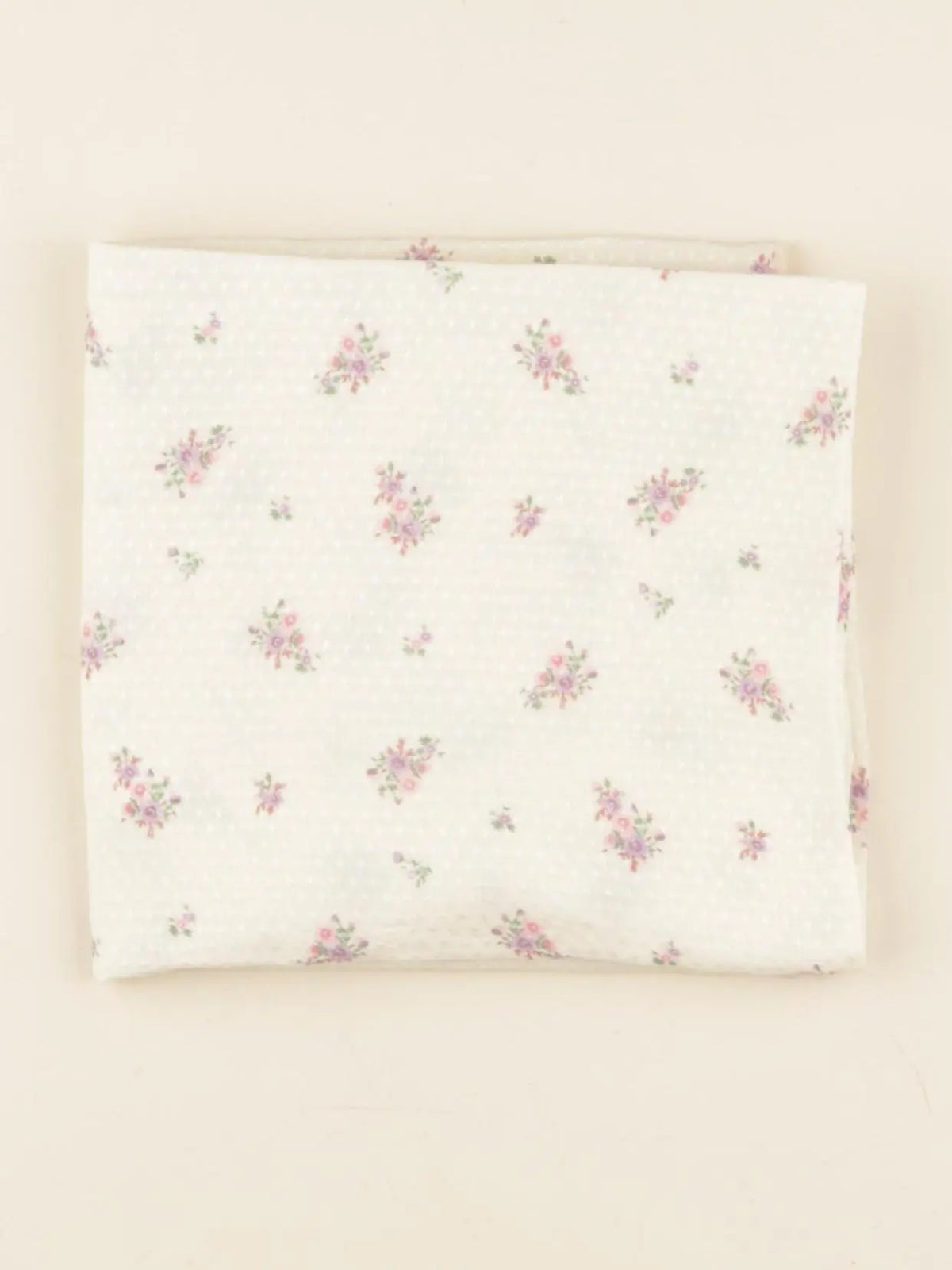 Foulard imprimé bouquets beige