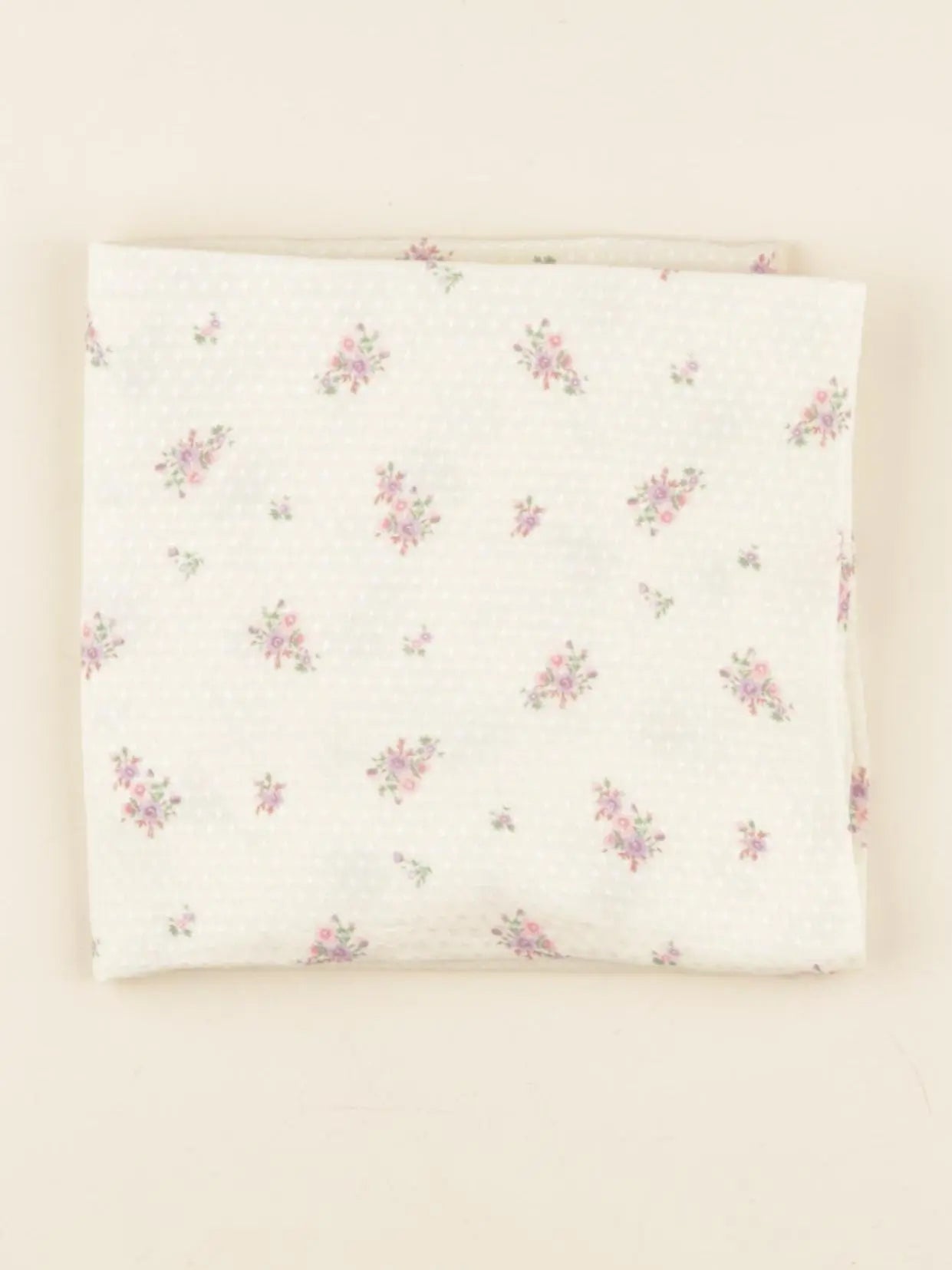 Foulard imprimé bouquets beige