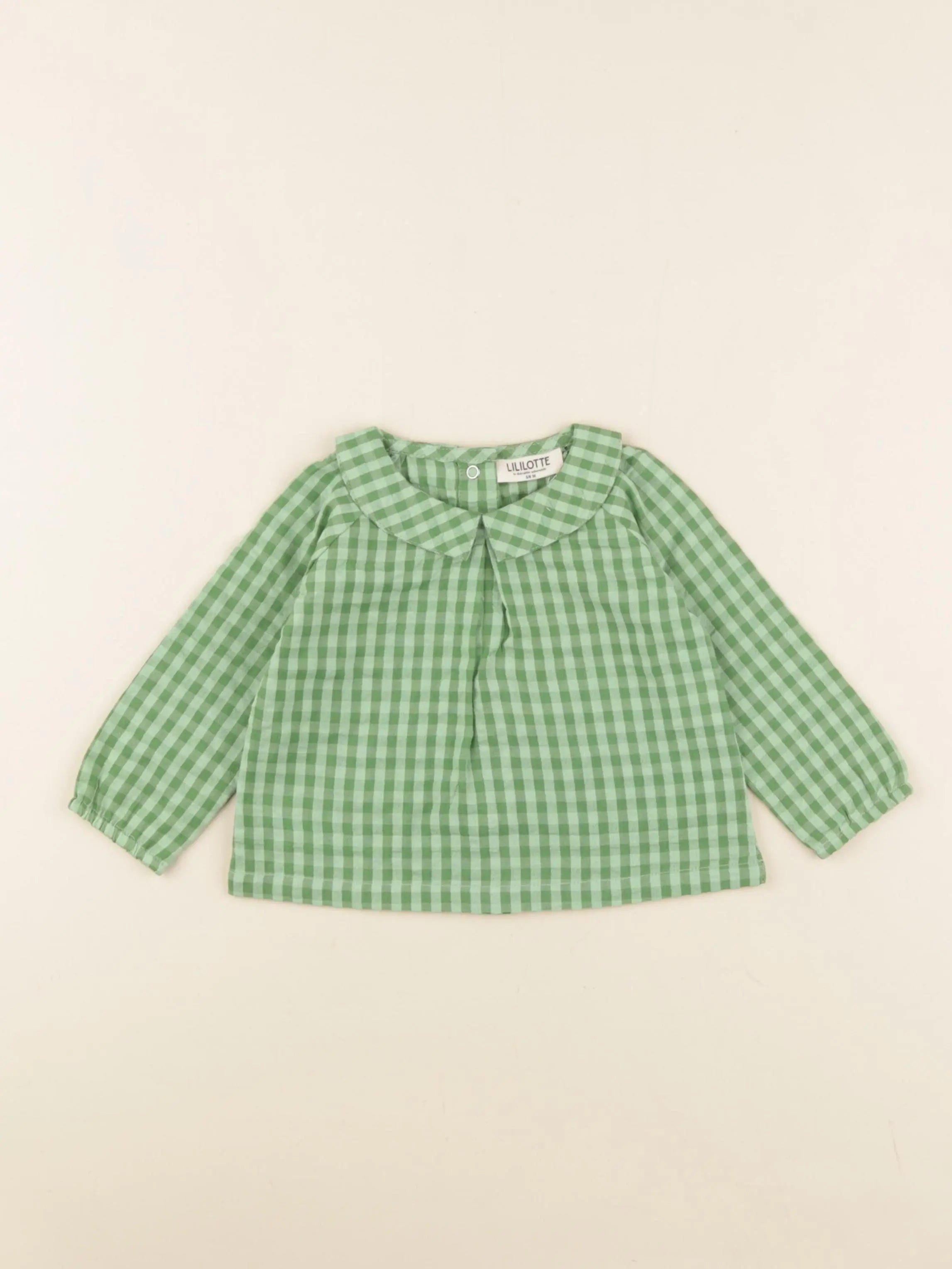 Blouse OCTAVE vichy vert