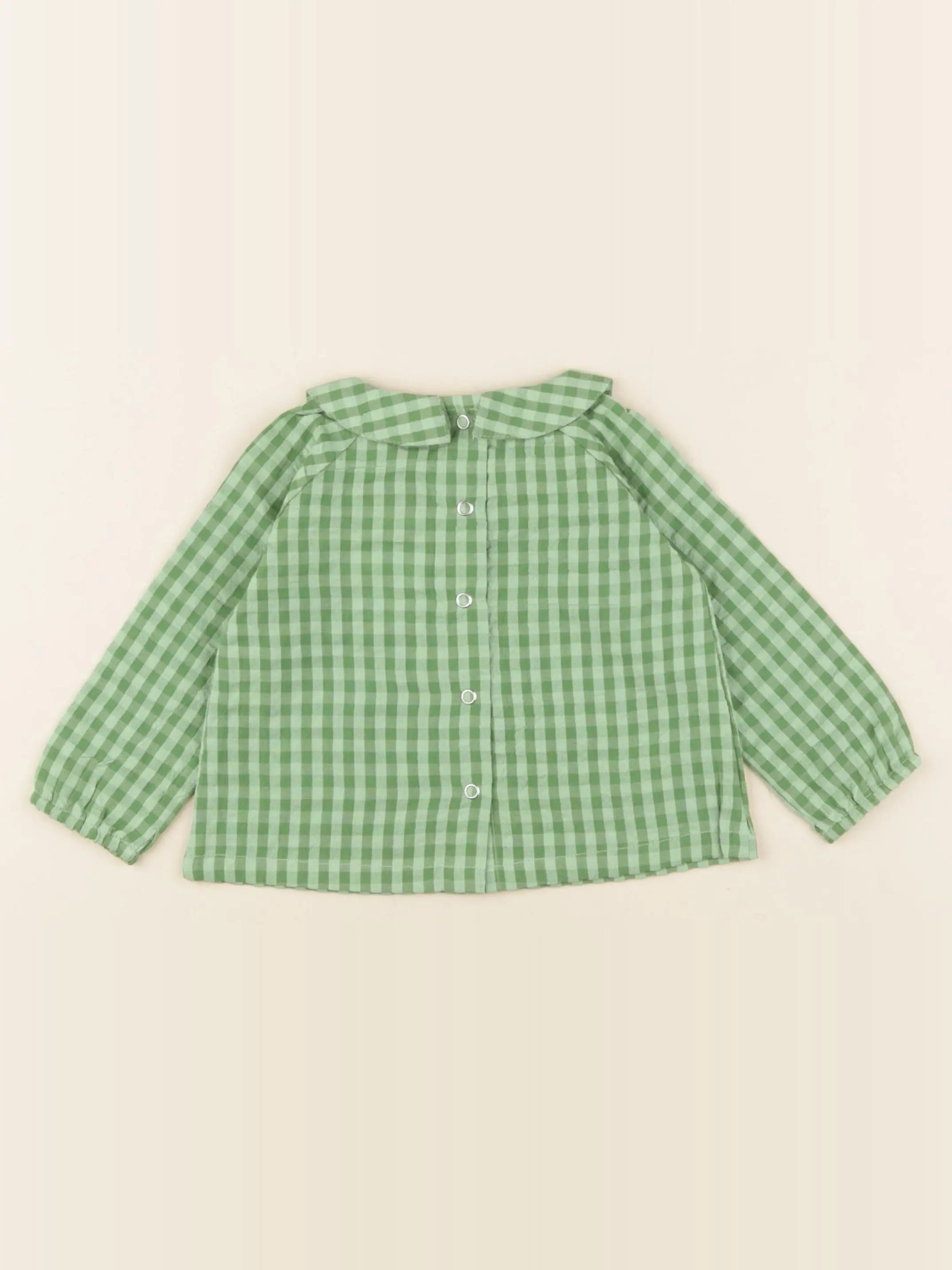 Blouse OCTAVE vichy vert