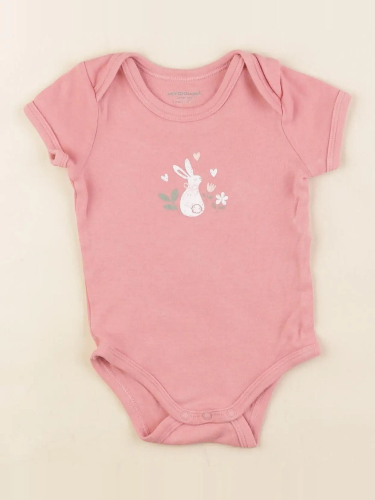 Vertbaudet - body rose - 6 mois
