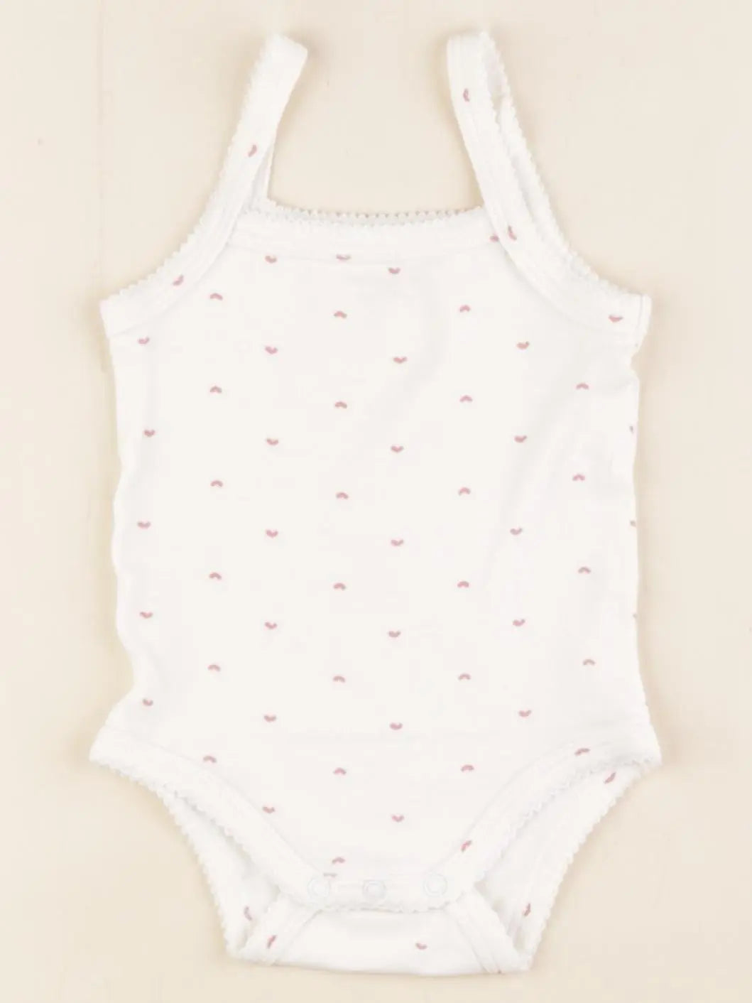 Vertbaudet - body rose, blanc - 6 mois