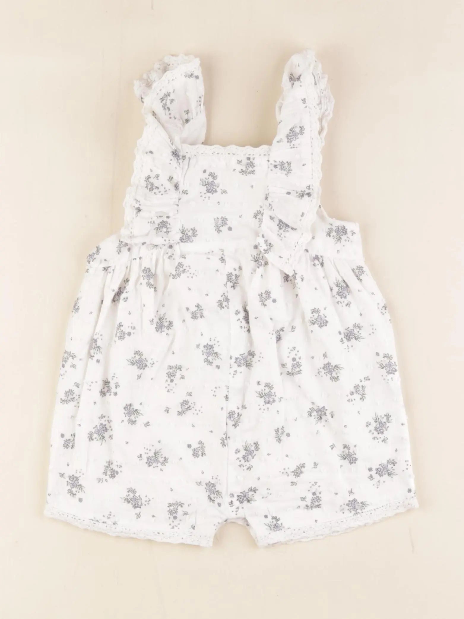 Vertbaudet - combinaison blanc, violet - 9 mois