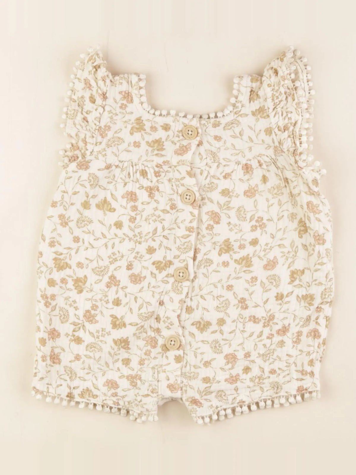 Vertbaudet - combinaison beige, marron - 6 mois