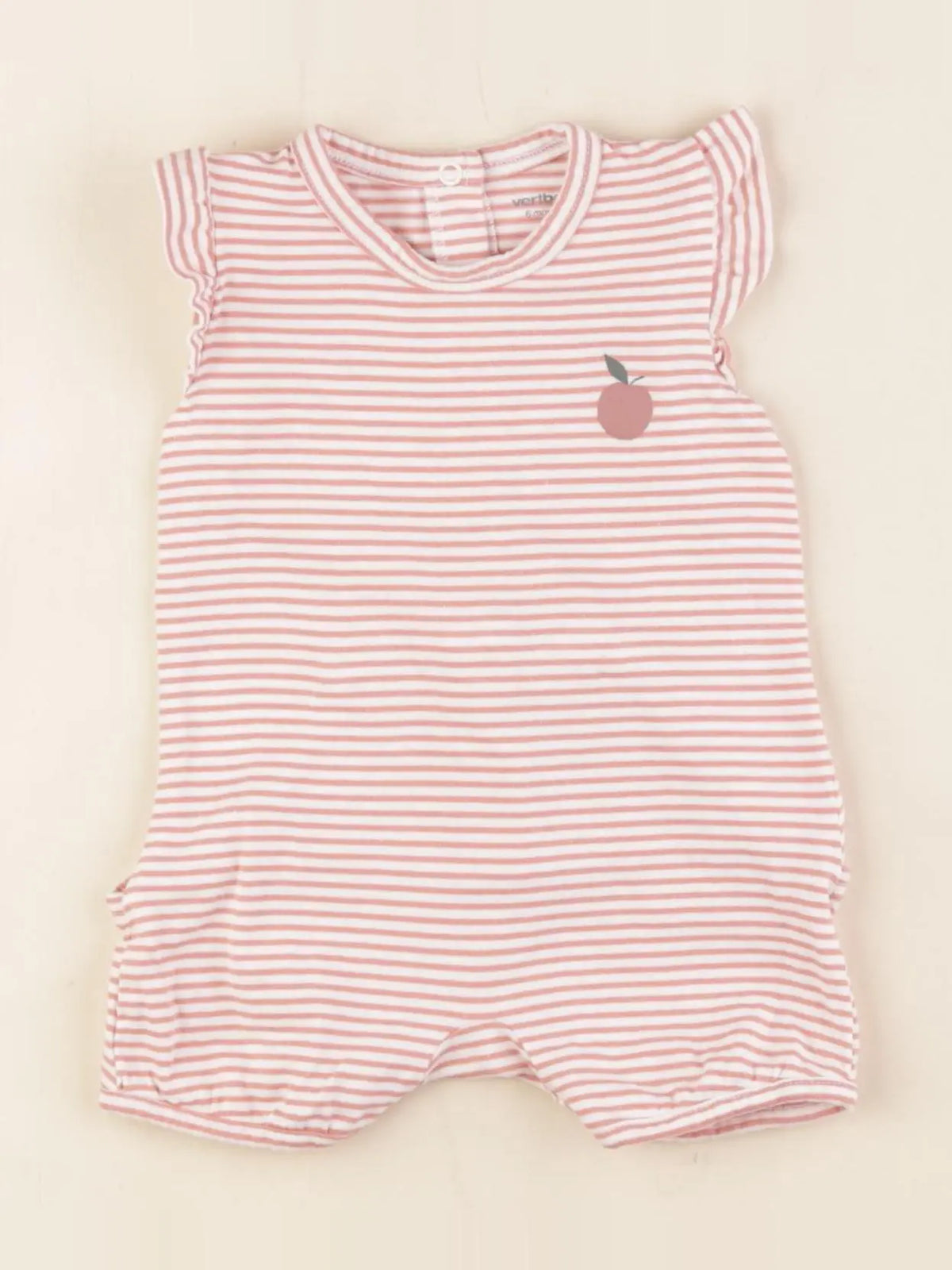 Vertbaudet - pyjama coton rose - 6 mois