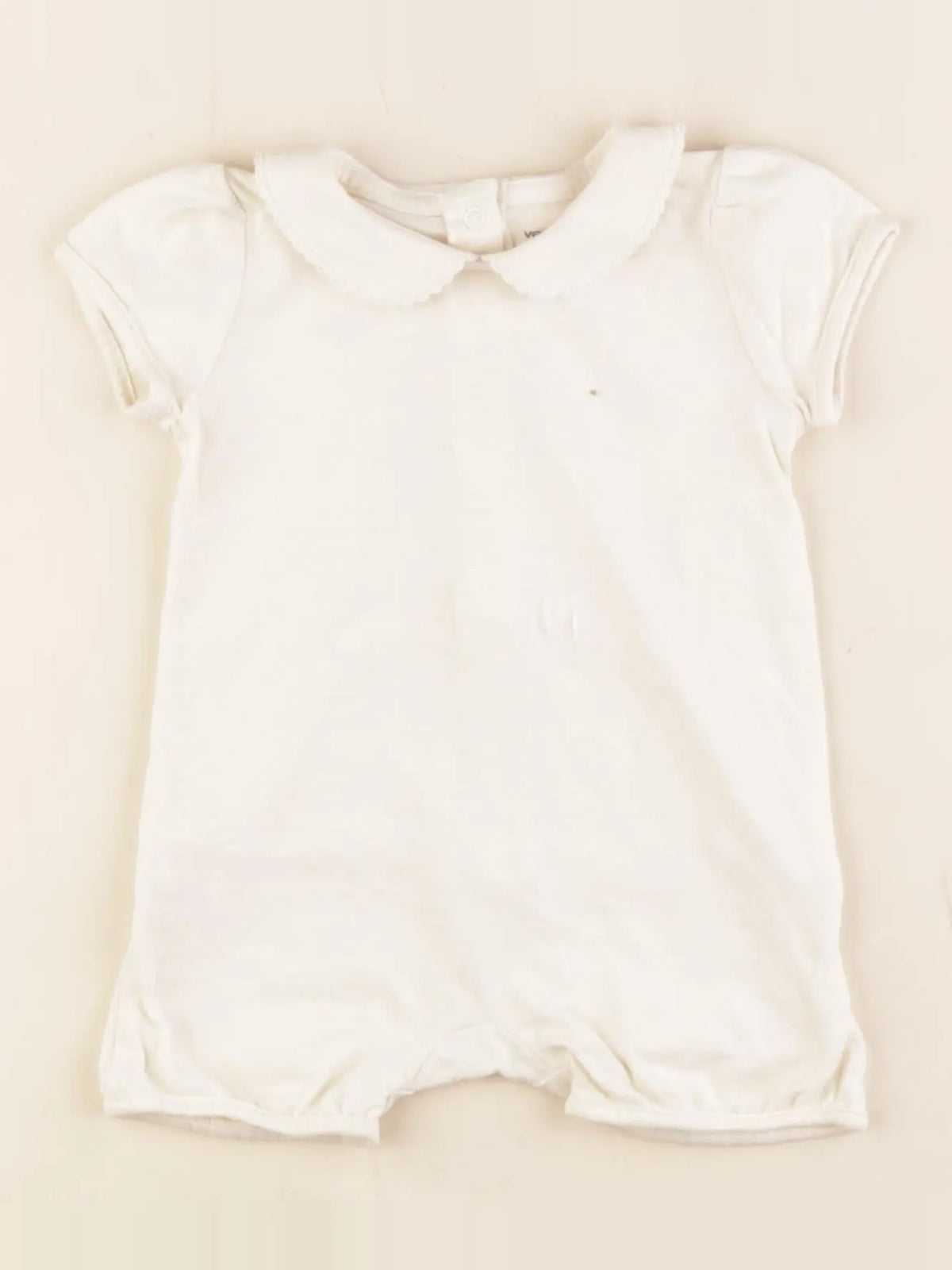 Vertbaudet - pyjama coton beige - 6 mois