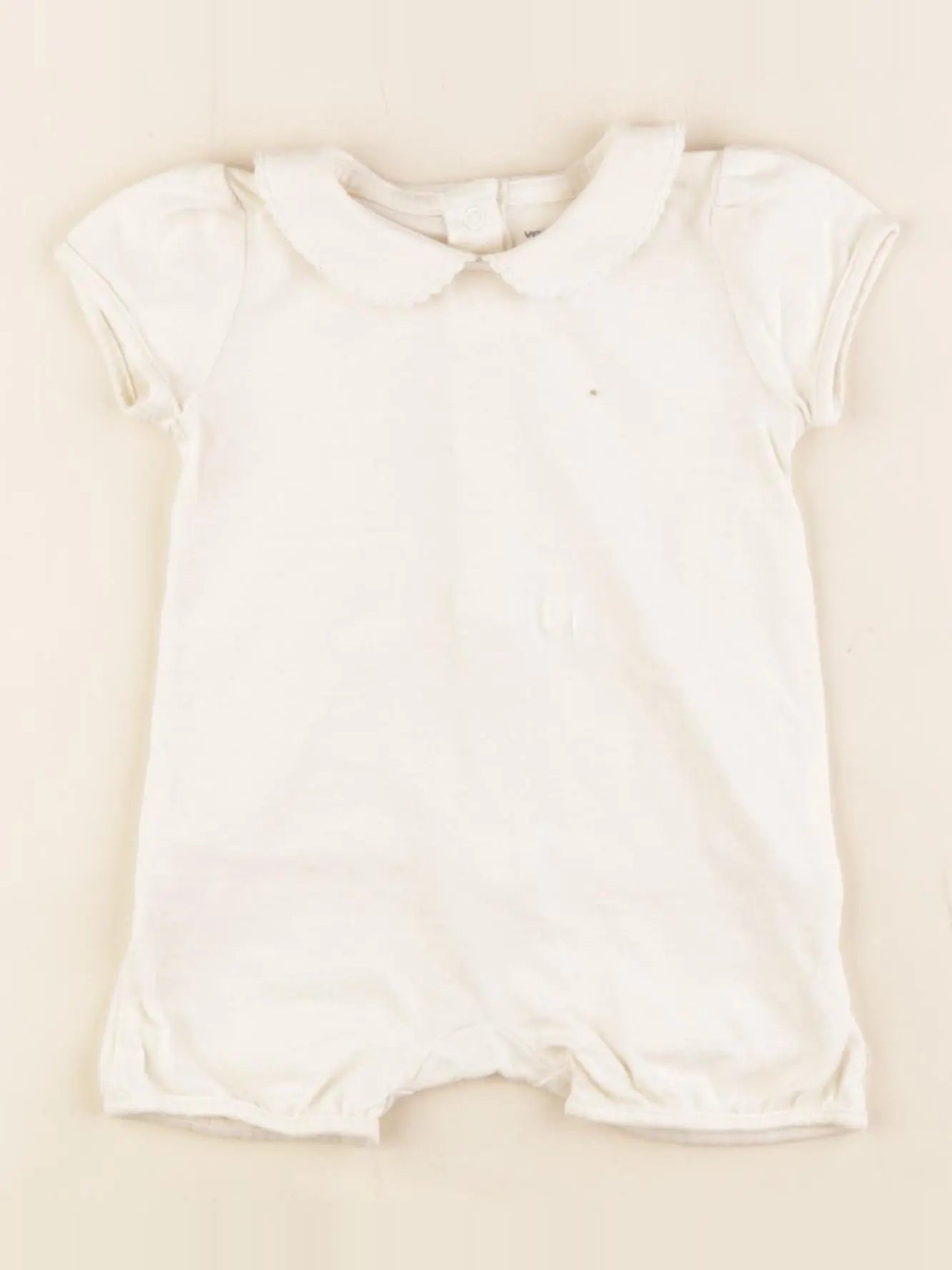 Vertbaudet - pyjama coton beige - 6 mois