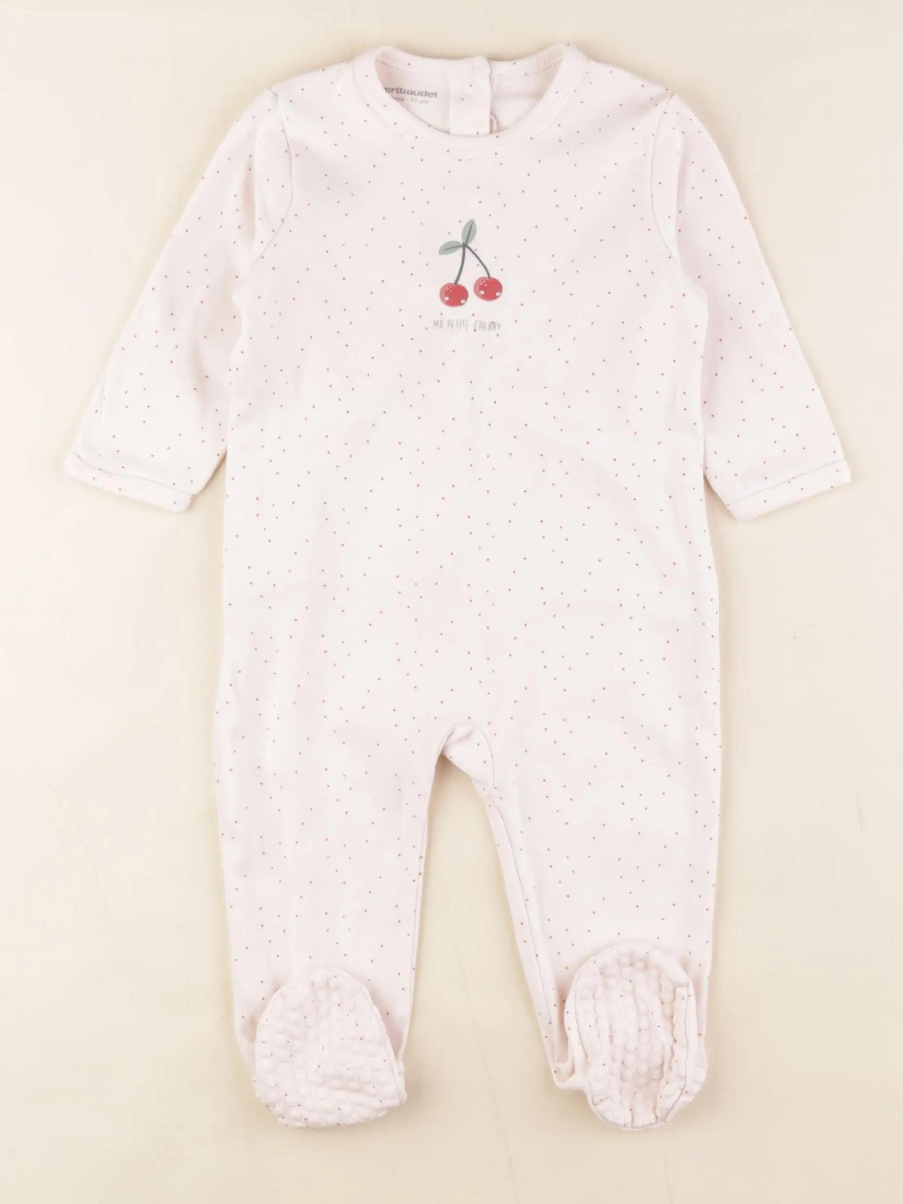 Vertbaudet - pyjama coton rose - 9 mois