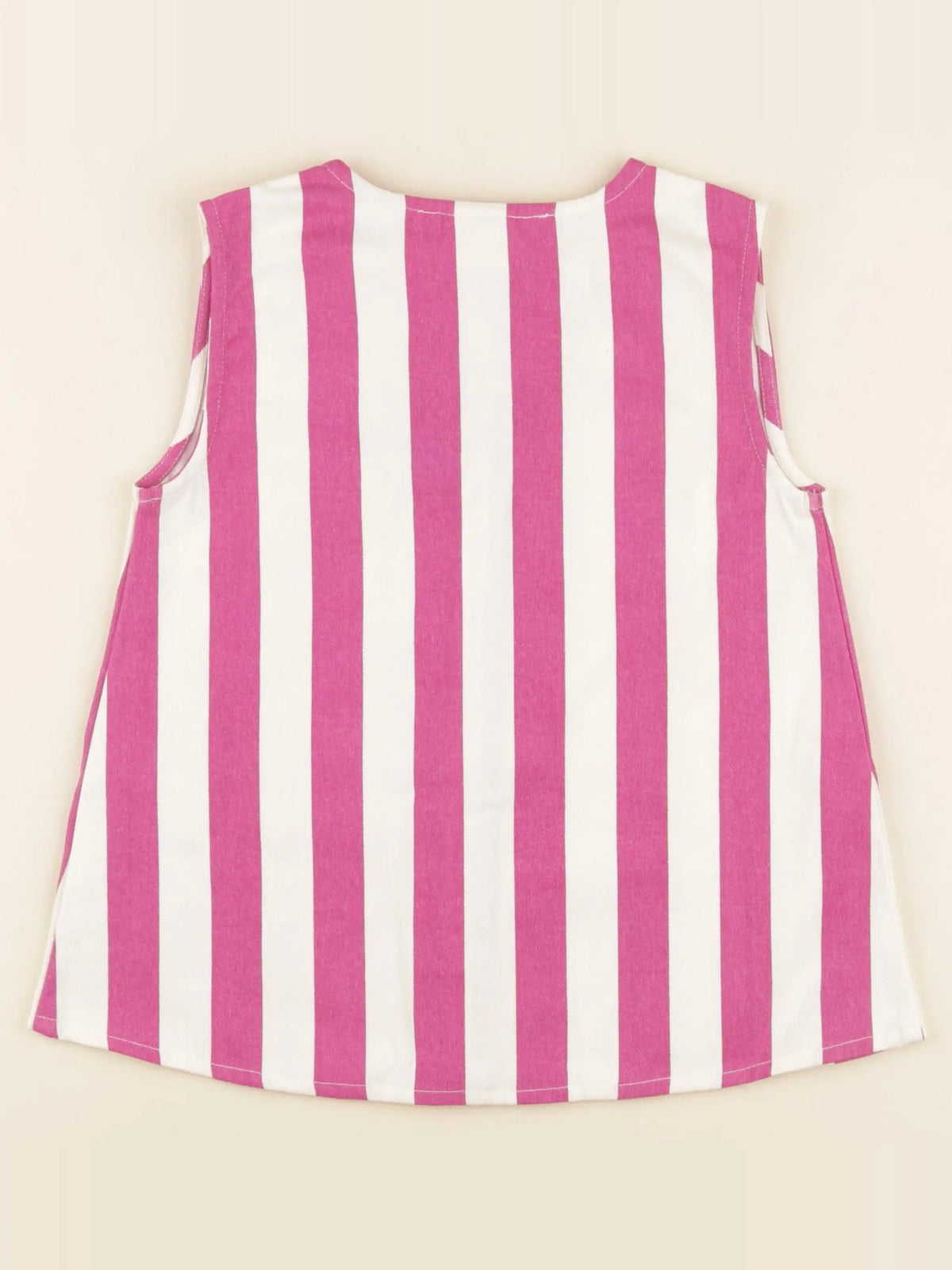 Blouse OLIVE rayé écru, orchidée