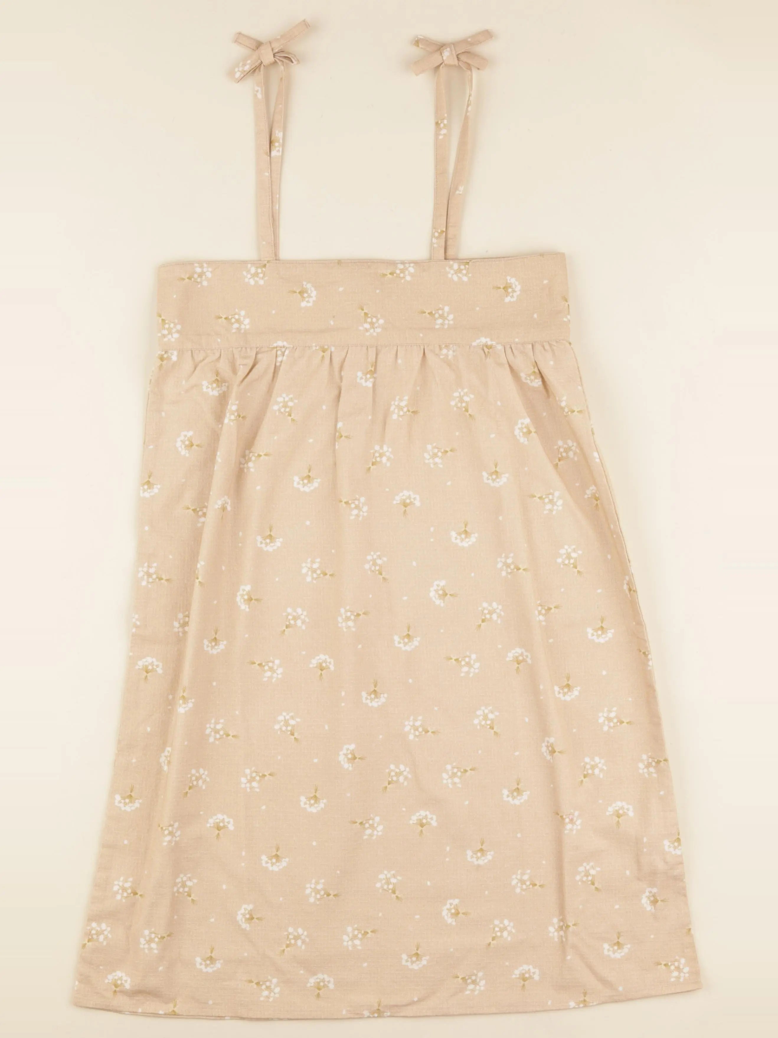 Robe beige fleur