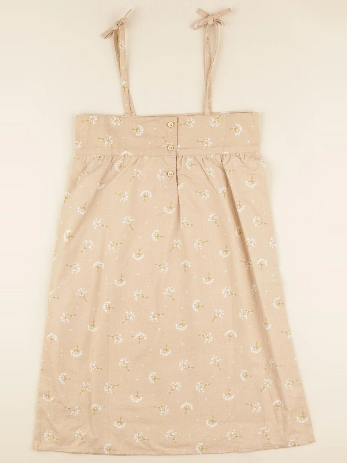 Robe beige fleur