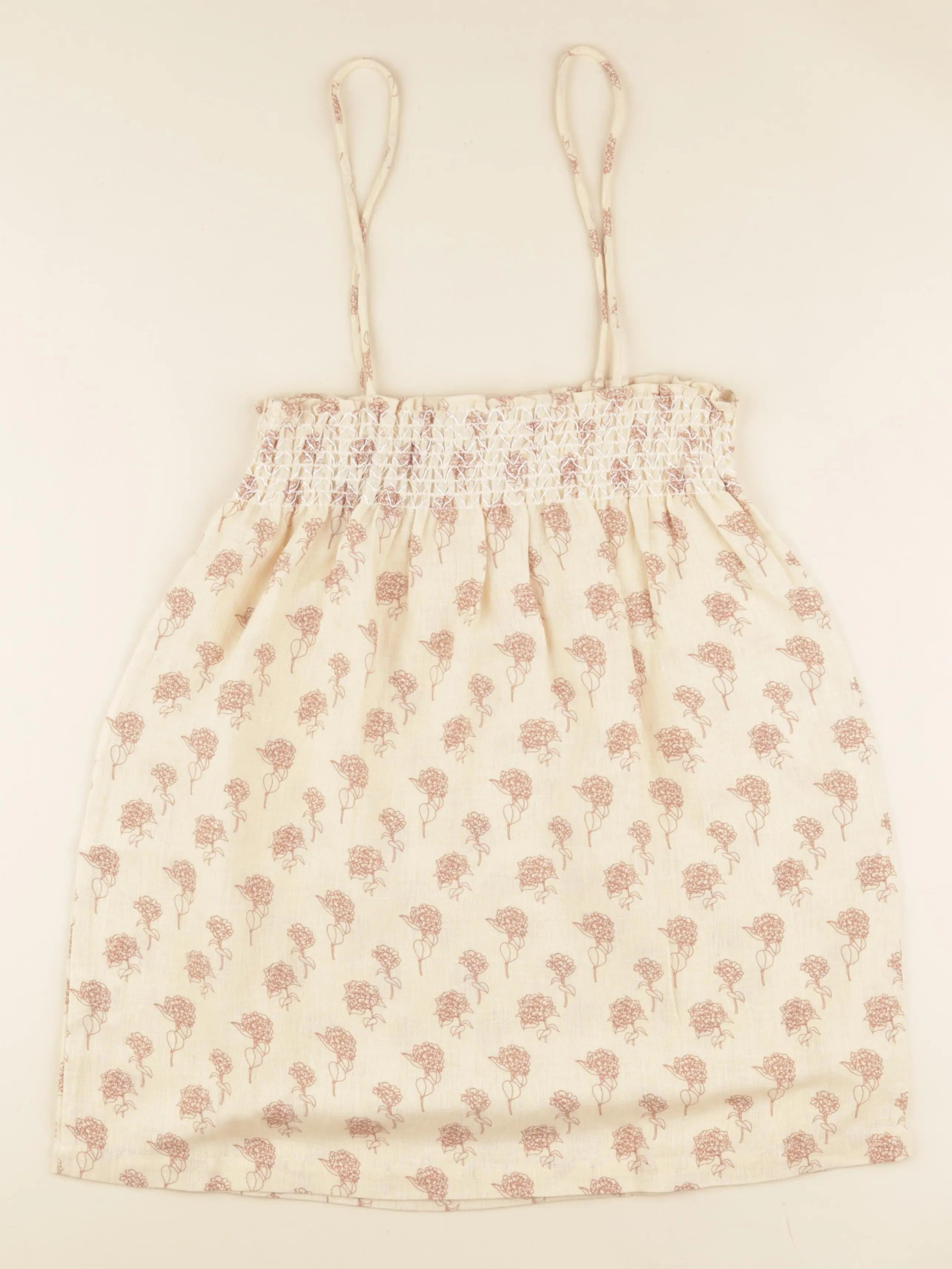 Robe OLIVIA beige à fleurs