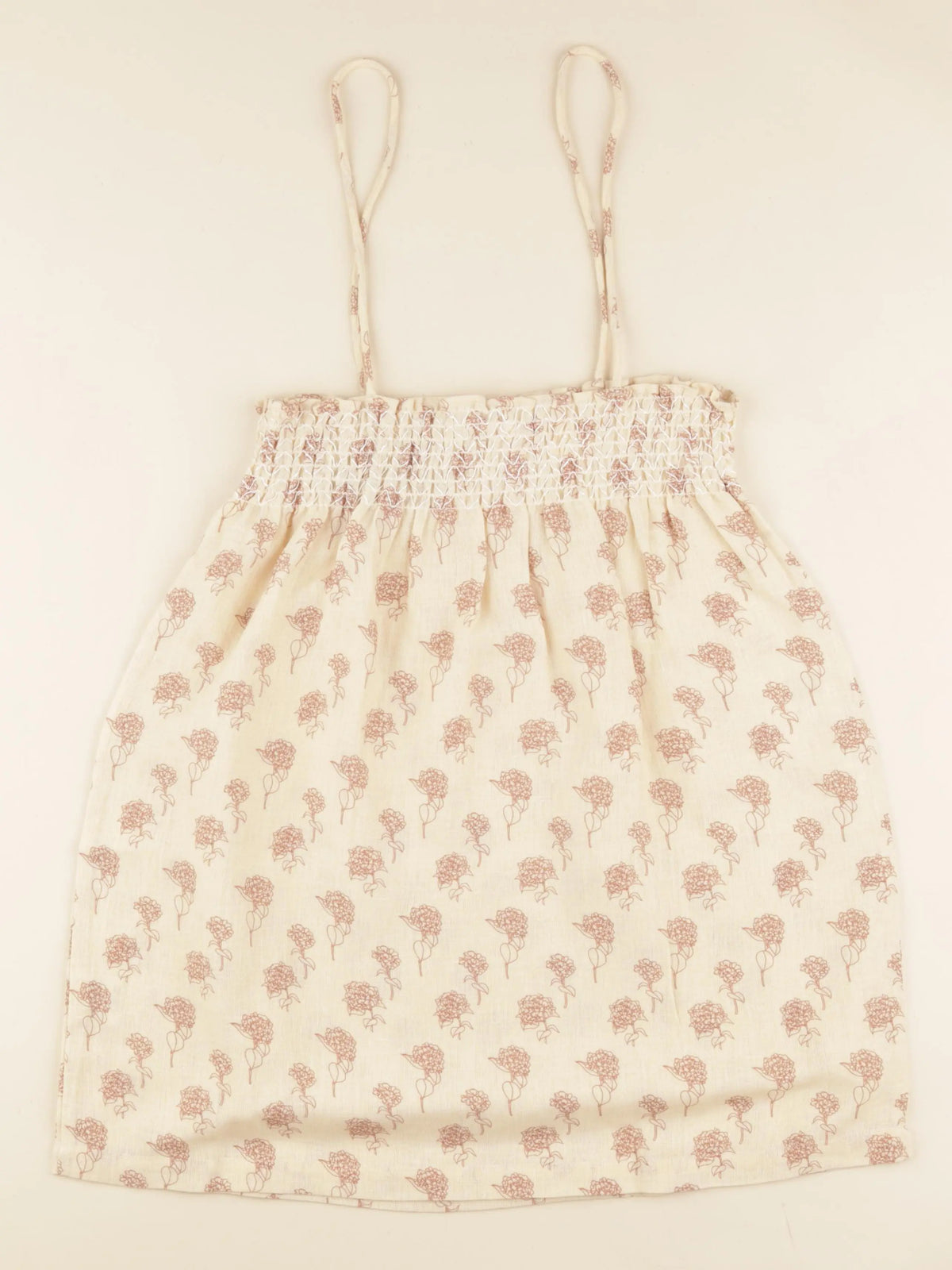 Robe OLIVIA beige à fleurs
