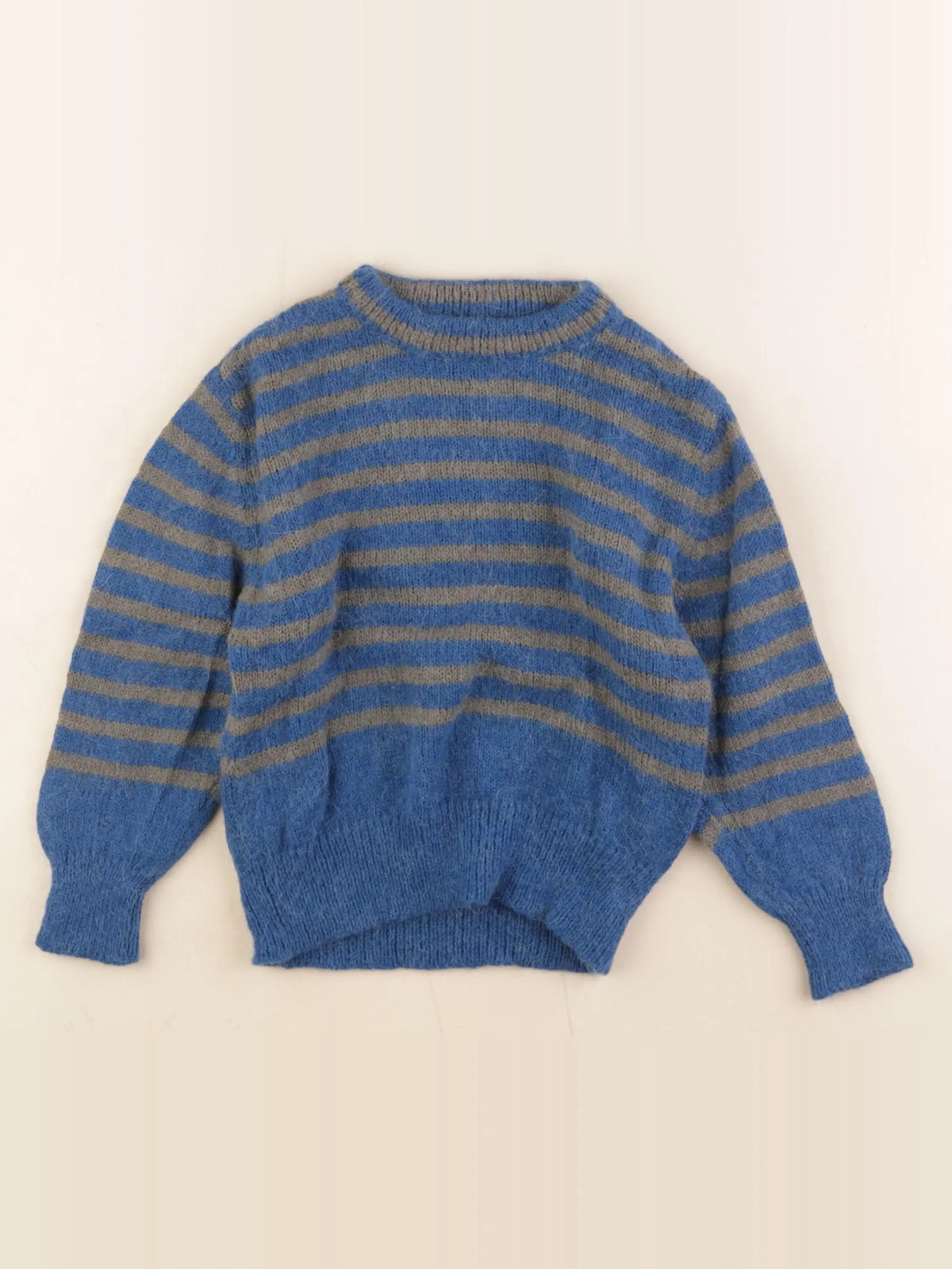 Zara - pull bleu, taupe - 6/7 ans