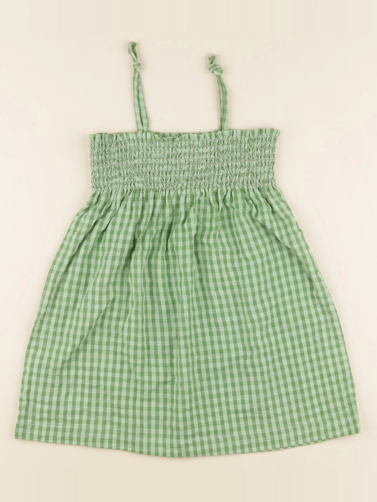 Robe OLIVIA vichy vert