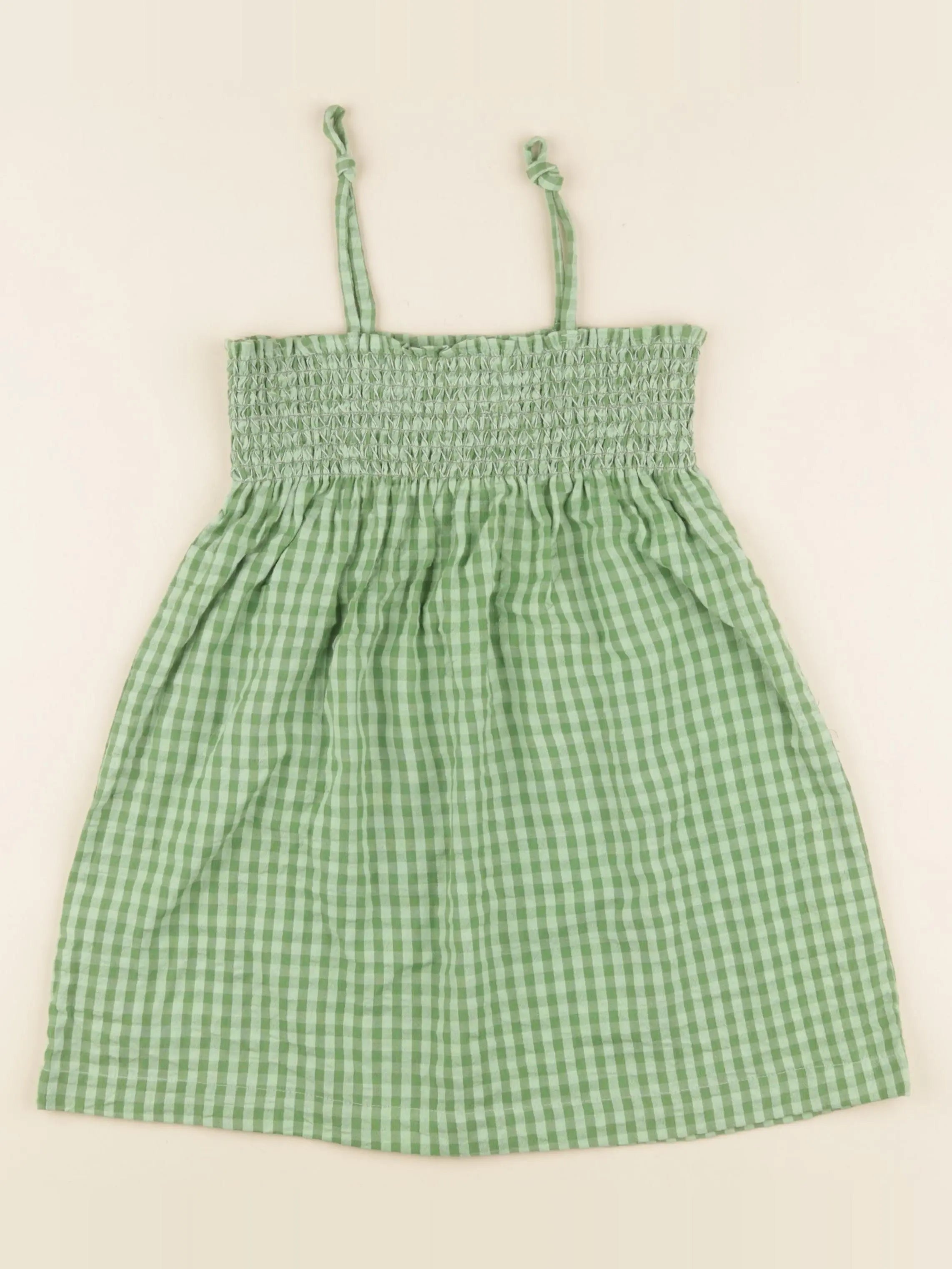 Robe OLIVIA vichy vert