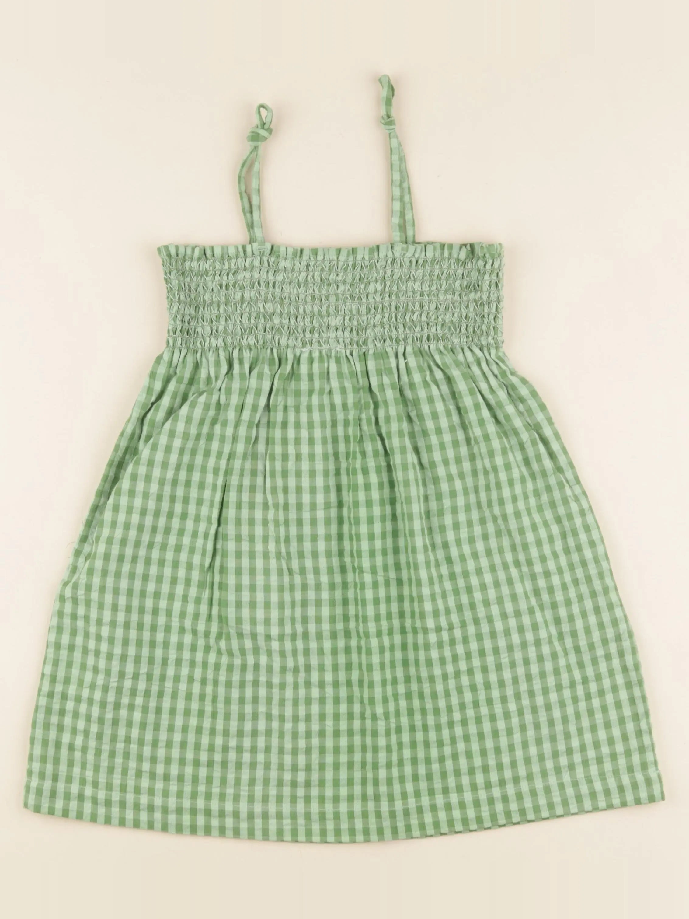 Robe OLIVIA vichy vert