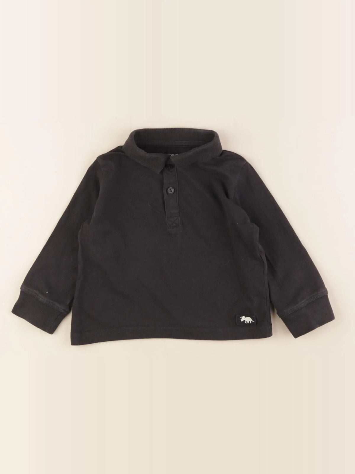 Vertbaudet - polo noir - 2 ans