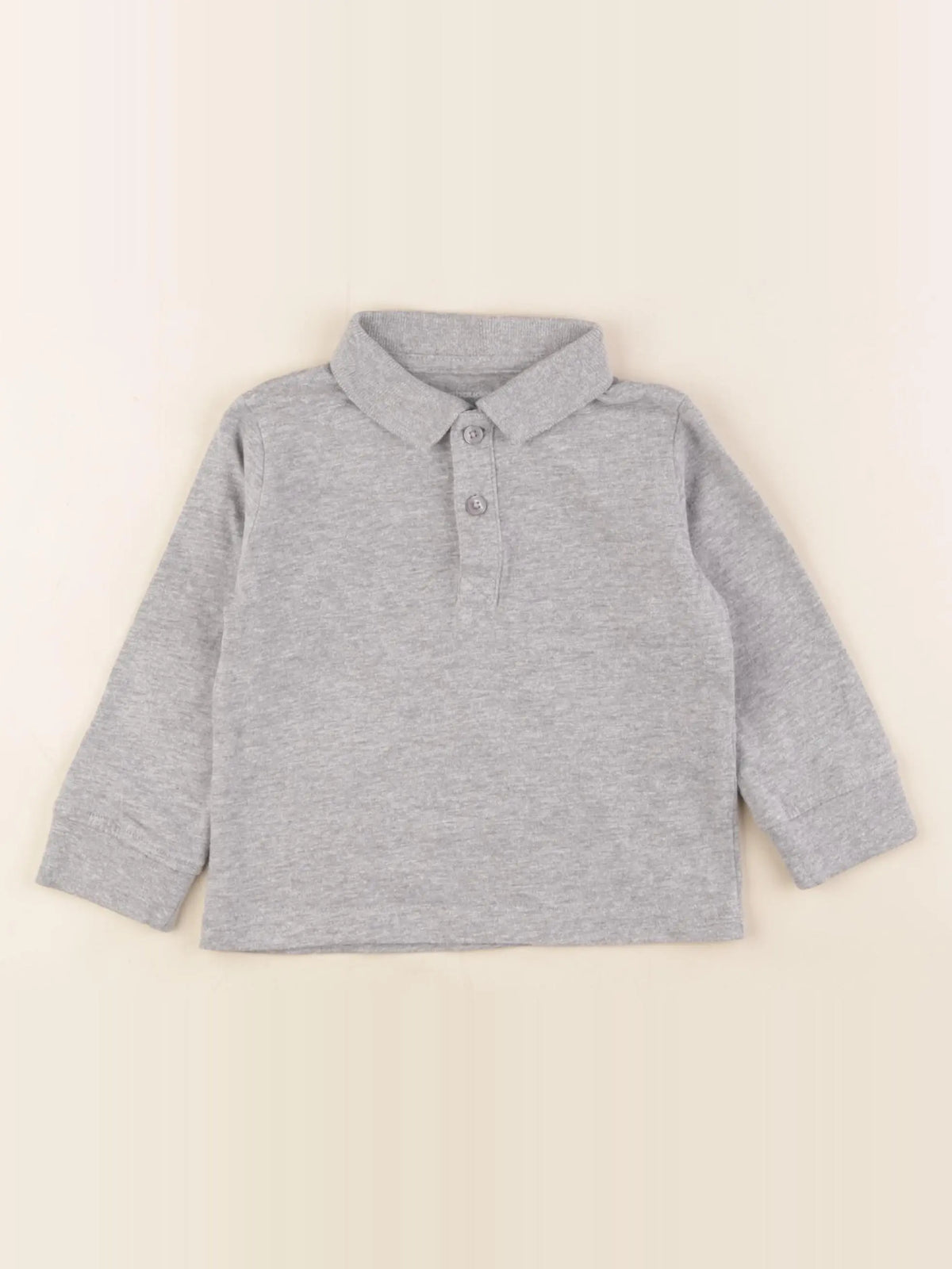 Vertbaudet - polo gris - 2 ans