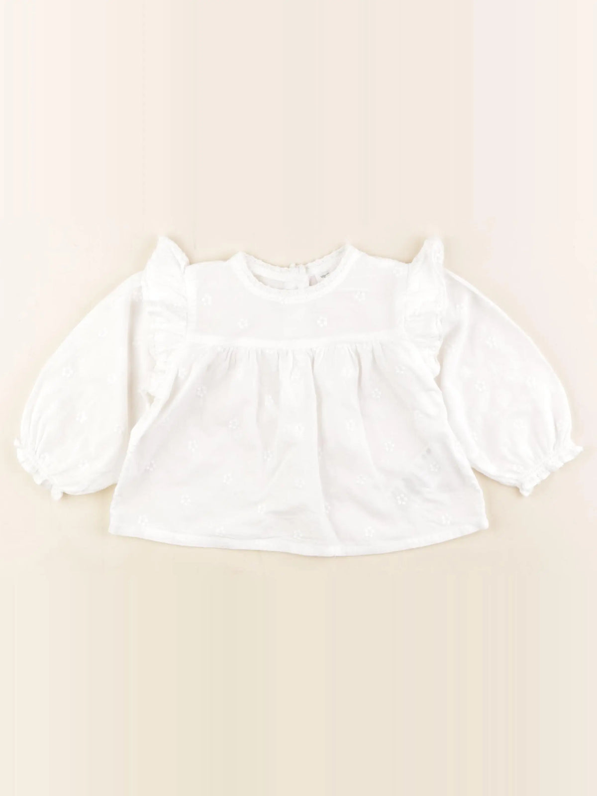 Vertbaudet - blouse blanc - 9 mois