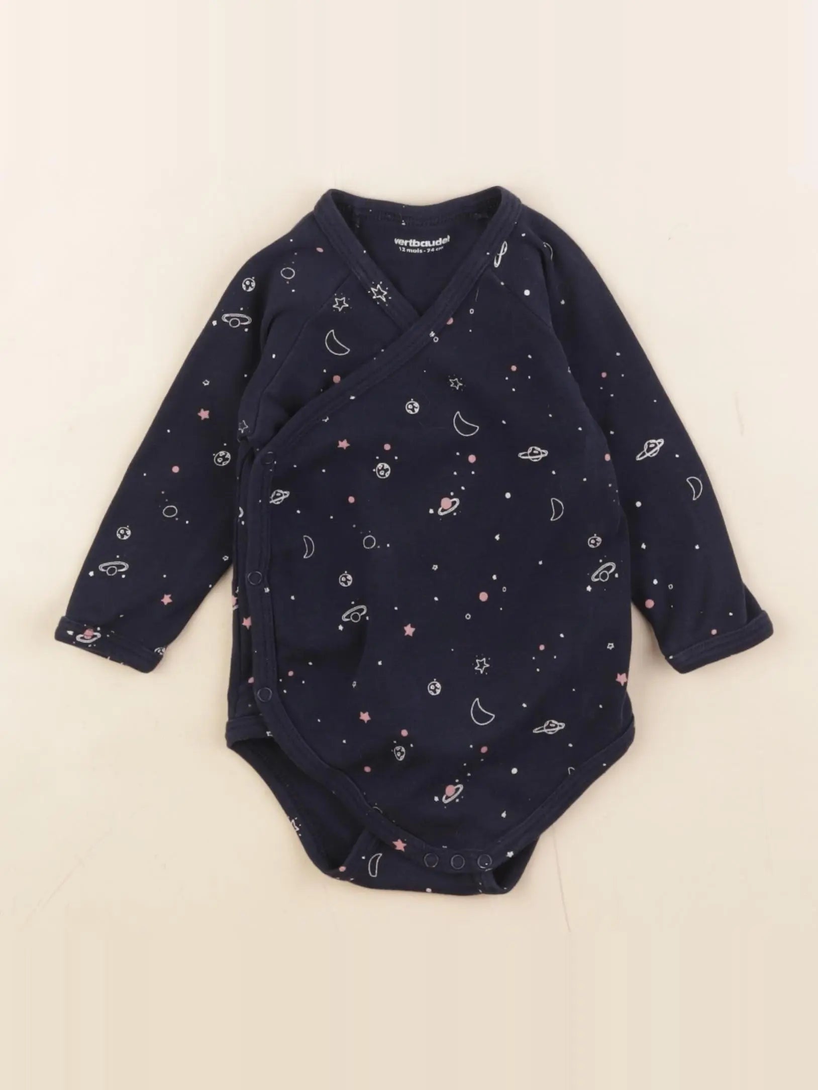 Vertbaudet - body bleu - 12 mois